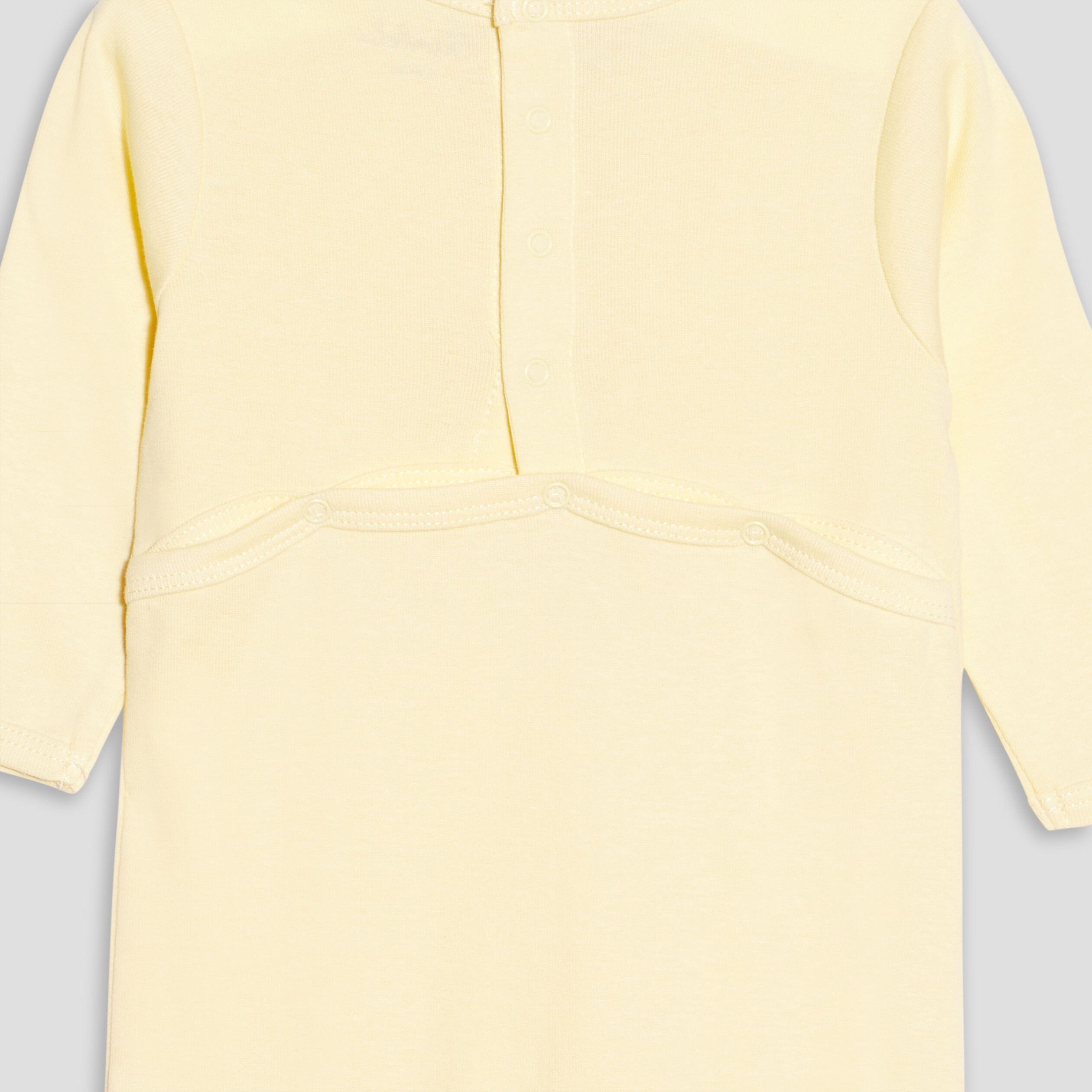 Pyjama Bébé Petit Bateau 'Dors Bien' - Manches Longues, Bouclette Coton/Modal, Sans Bouton, Ouverture Dos