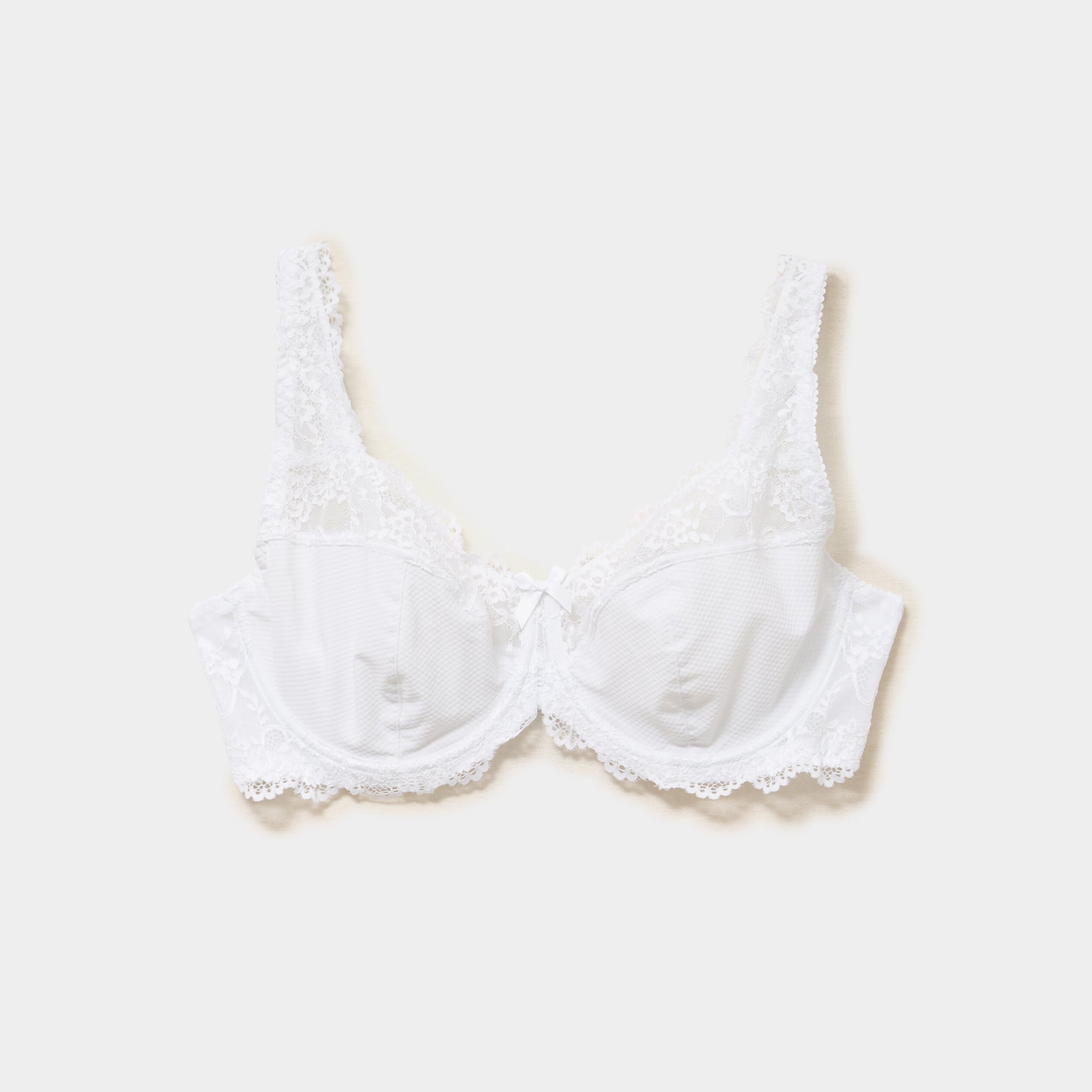 Soutien-gorge corbeille dentelle blanc femme grande taille