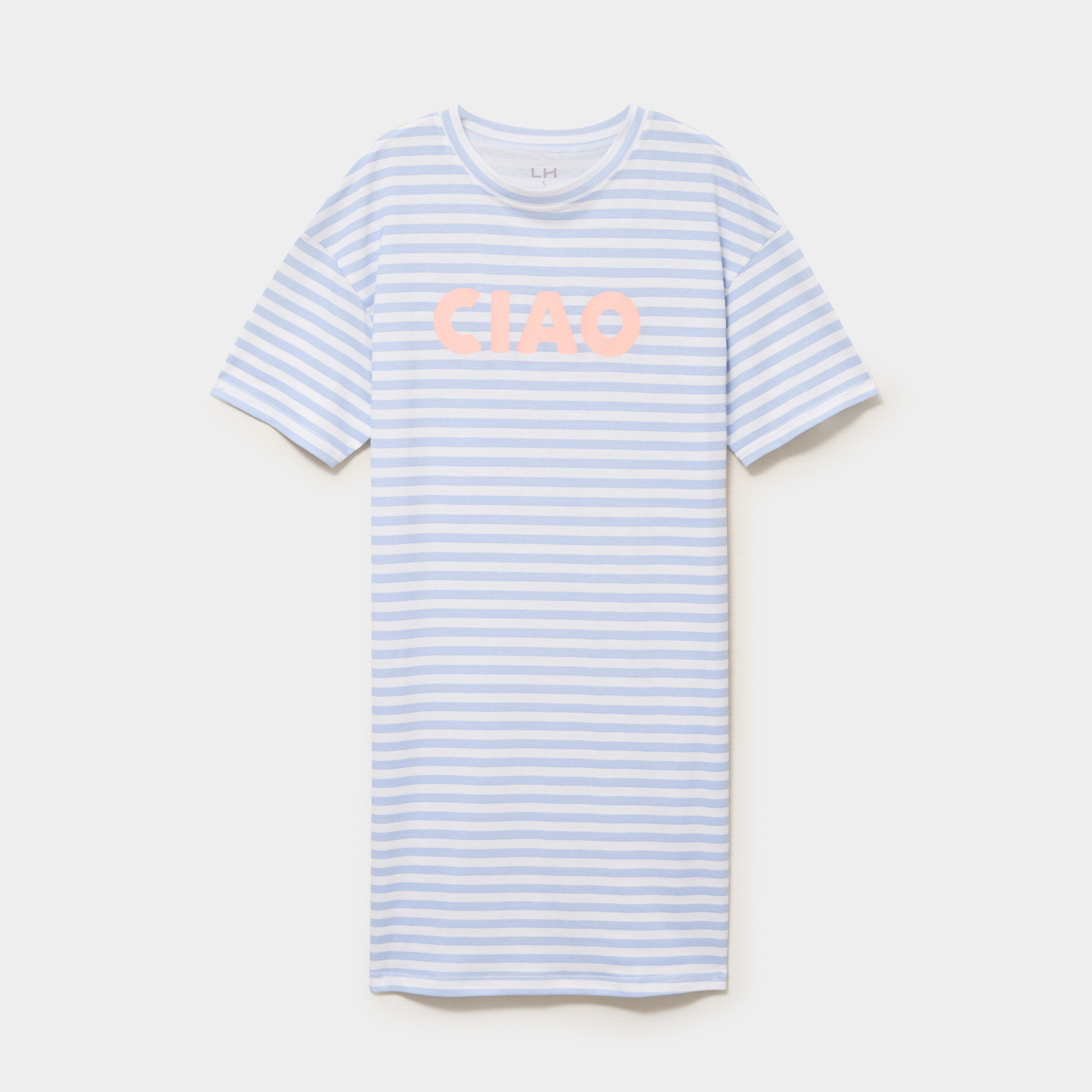 Chemise de nuit manches courtes coton blanc femme