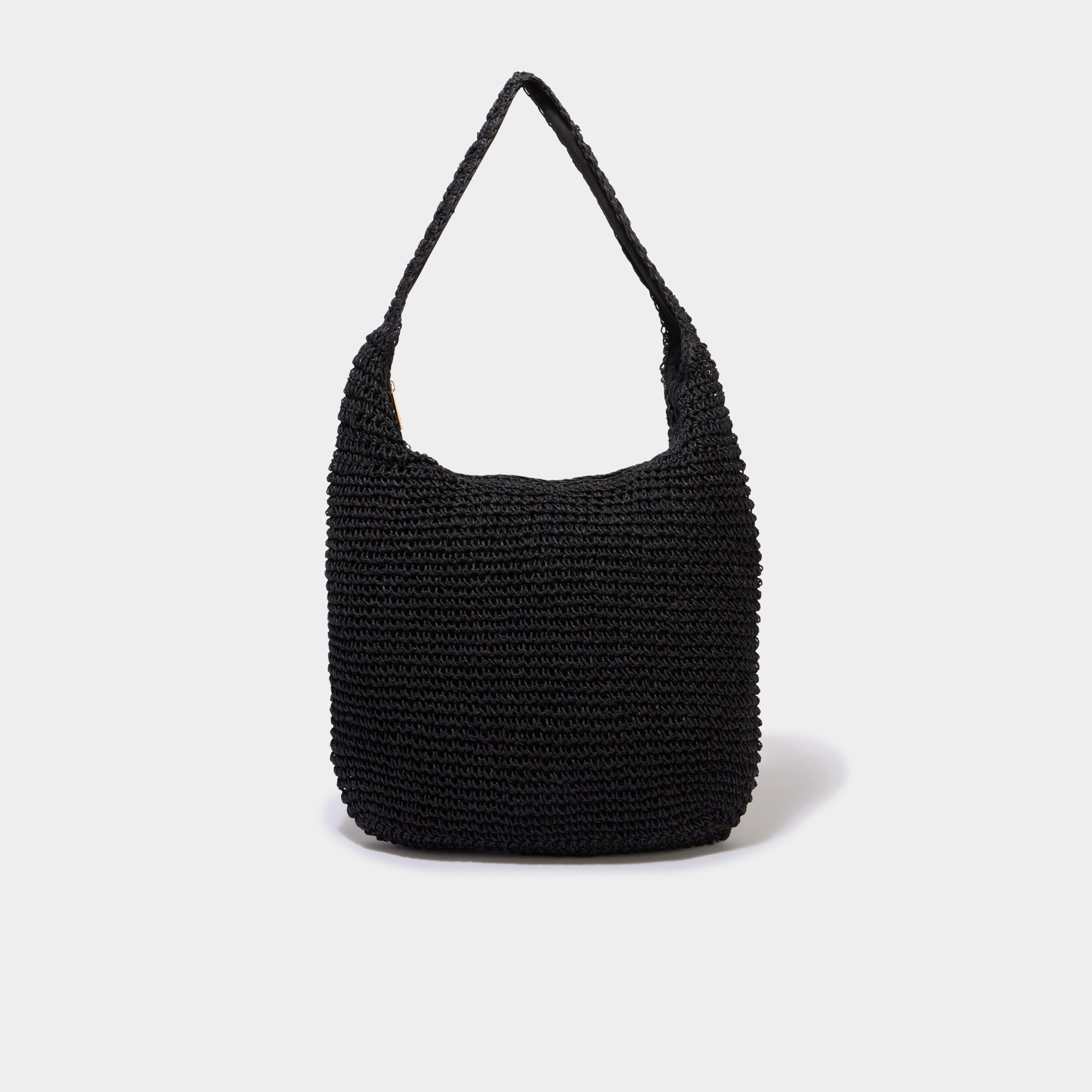 Sac cabas tress&eacute; port&eacute;-&eacute;paule noir femme