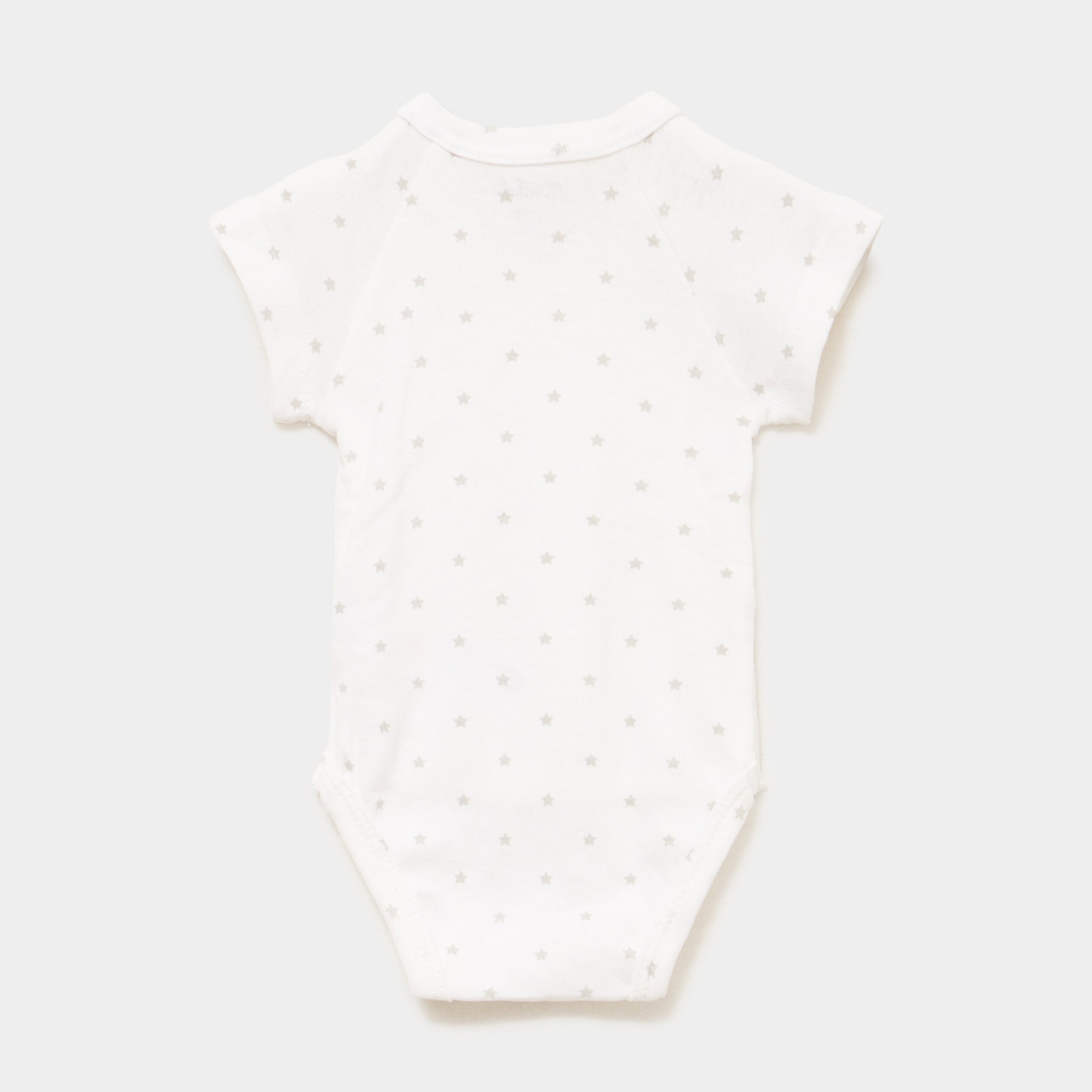 Lot 3 bodies crois&eacute;s coton effet velours blanc b&eacute;b&eacute;