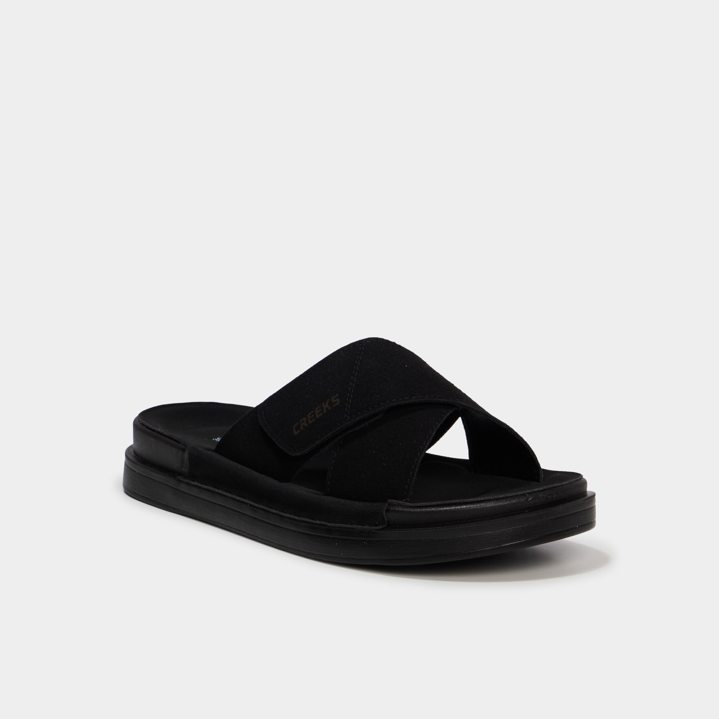 Mules &agrave; scratchs effet su&eacute;dine noir femme