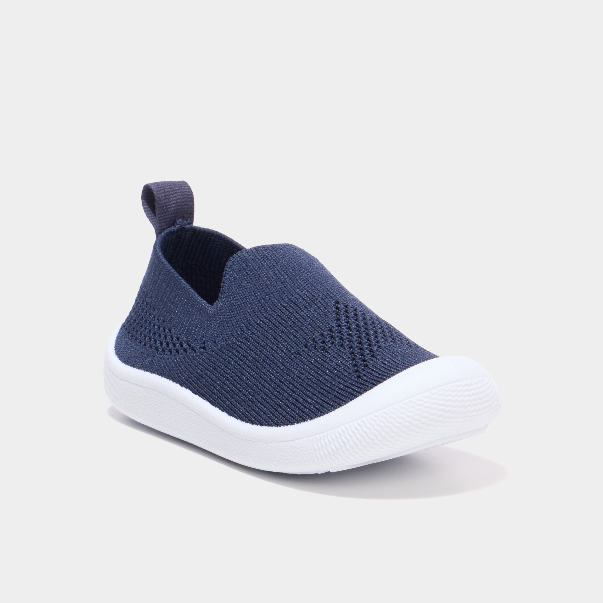 Baskets bout renforc&eacute; &agrave; semelle souple bleu marine b&eacute;b&eacute; gar&ccedil;on