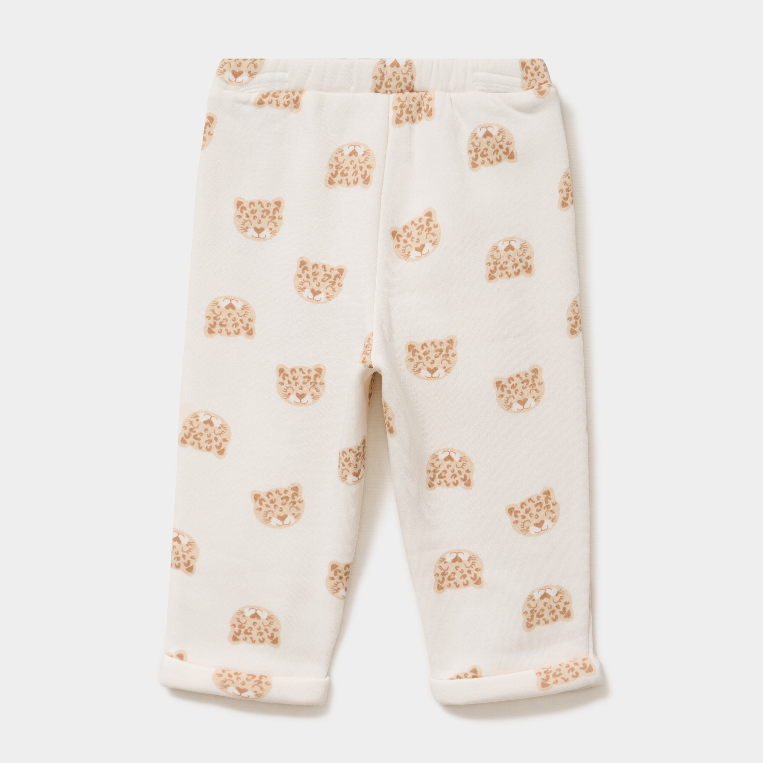 Pantalon de jogging molleton &agrave; noeud ecru b&eacute;b&eacute; fille