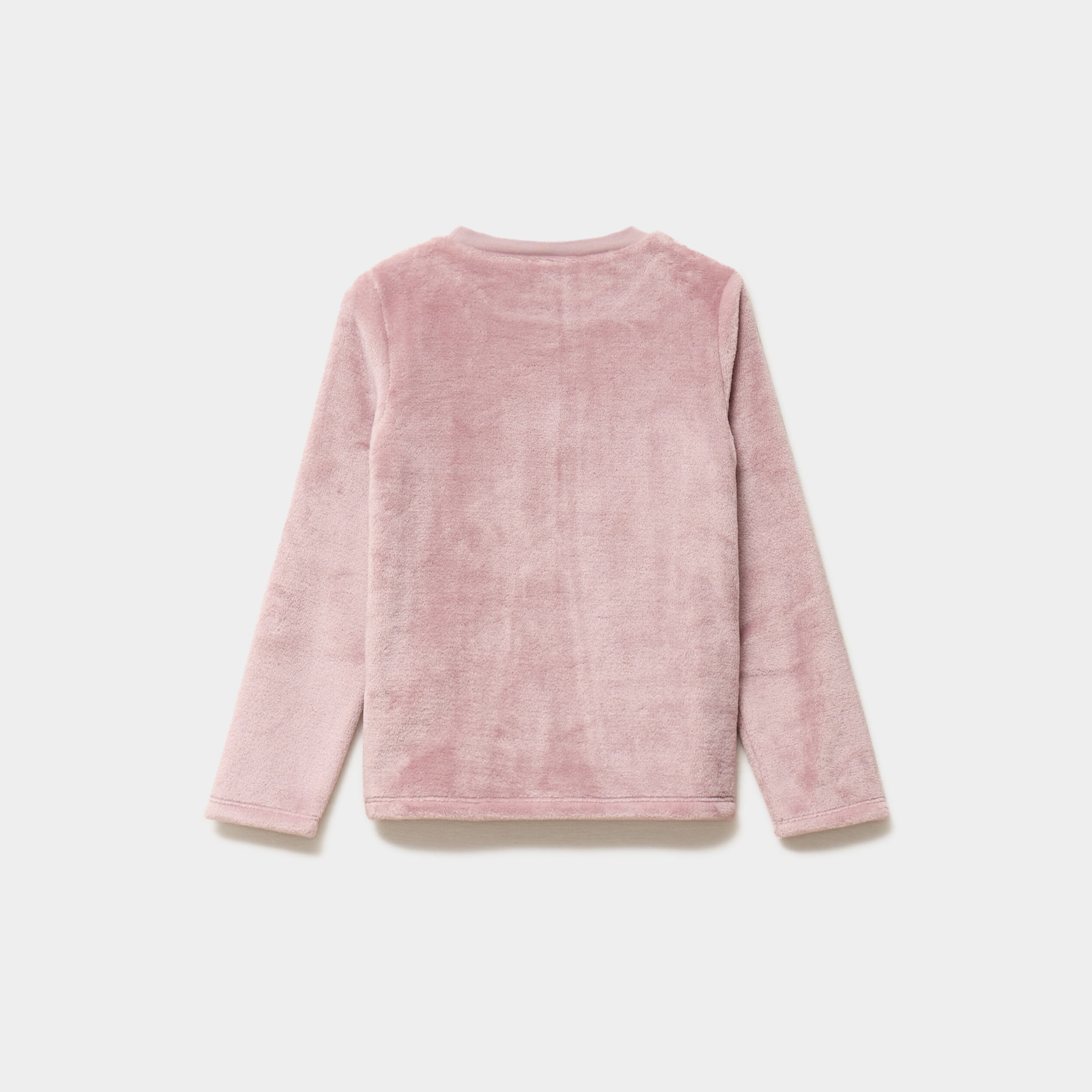 Ensemble pyjama effet velours 2 pi&egrave;ces vieux rose fille