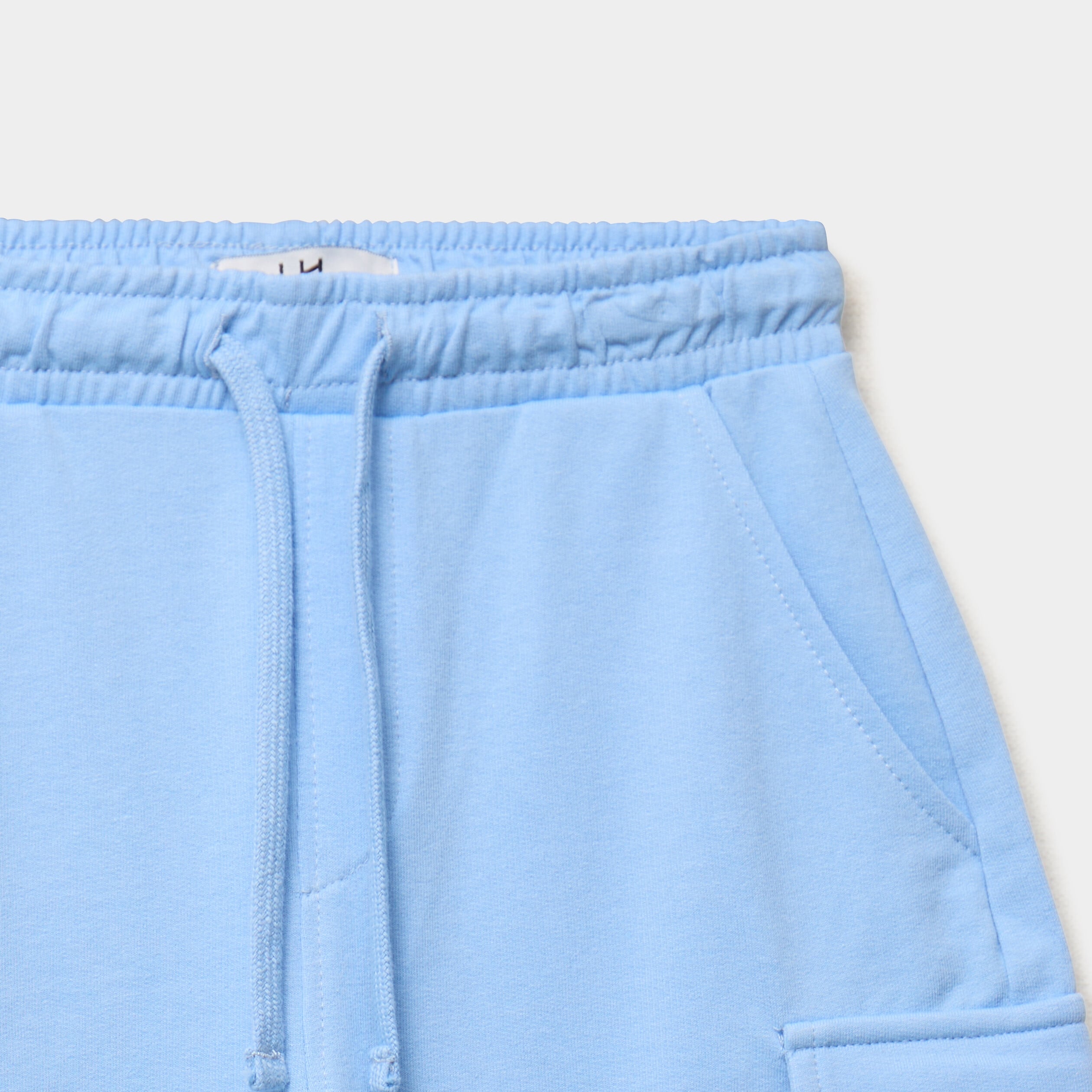 Short cargo molleton taille &eacute;lastiqu&eacute;e bleu gar&ccedil;on