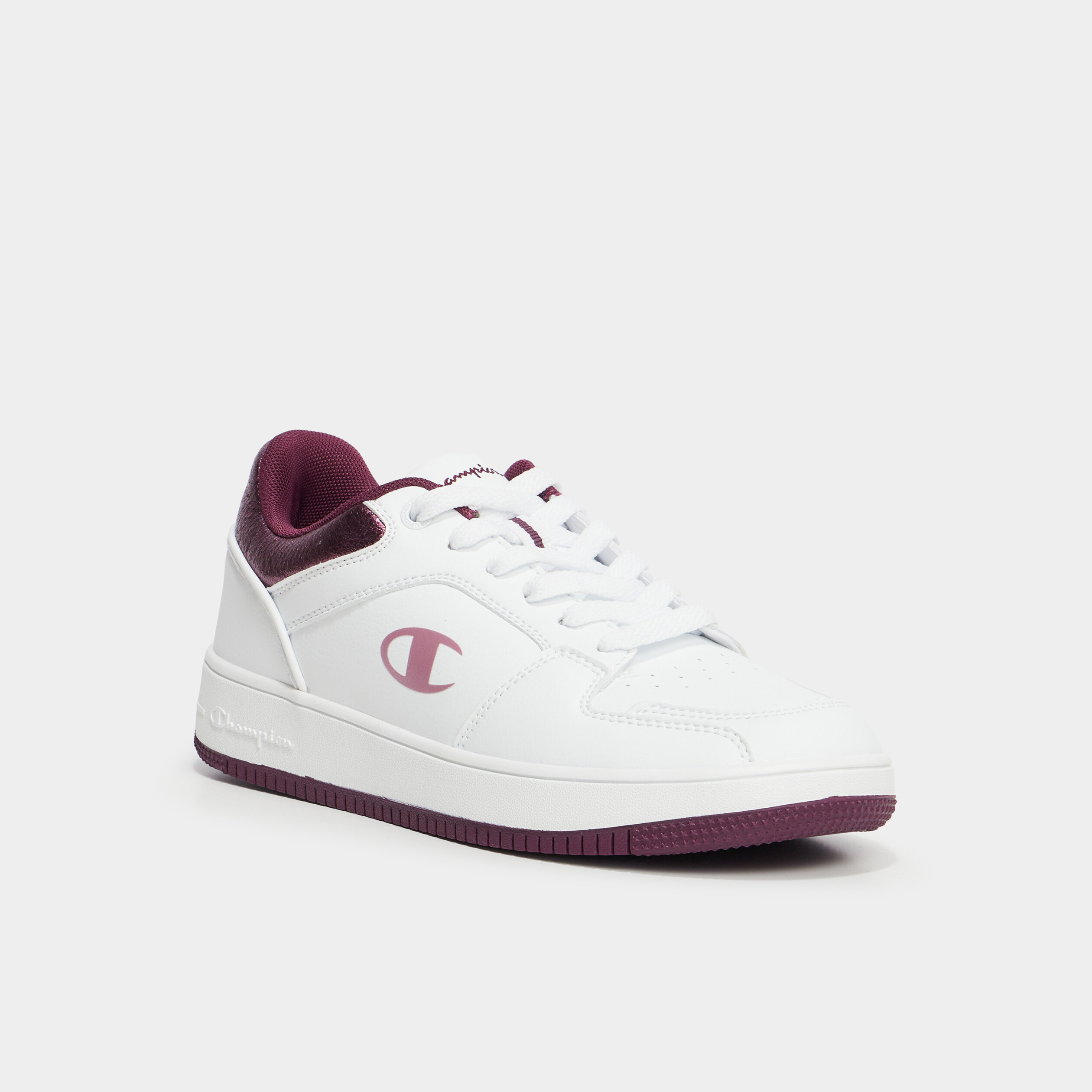 Tennis basses &agrave; lacets Champion Foil bordeaux femme