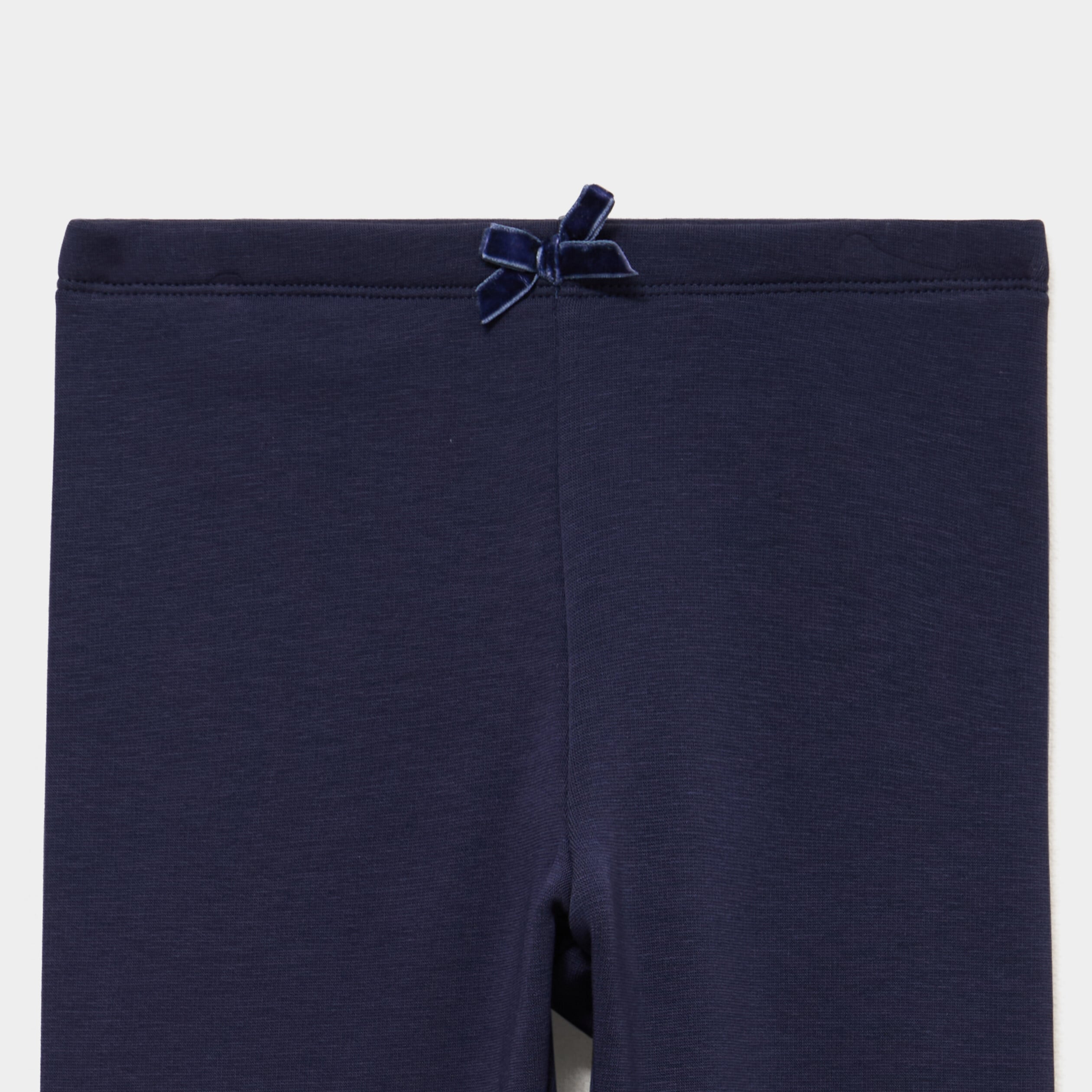 Legging molleton doubl&eacute; polaire bleu marine fille