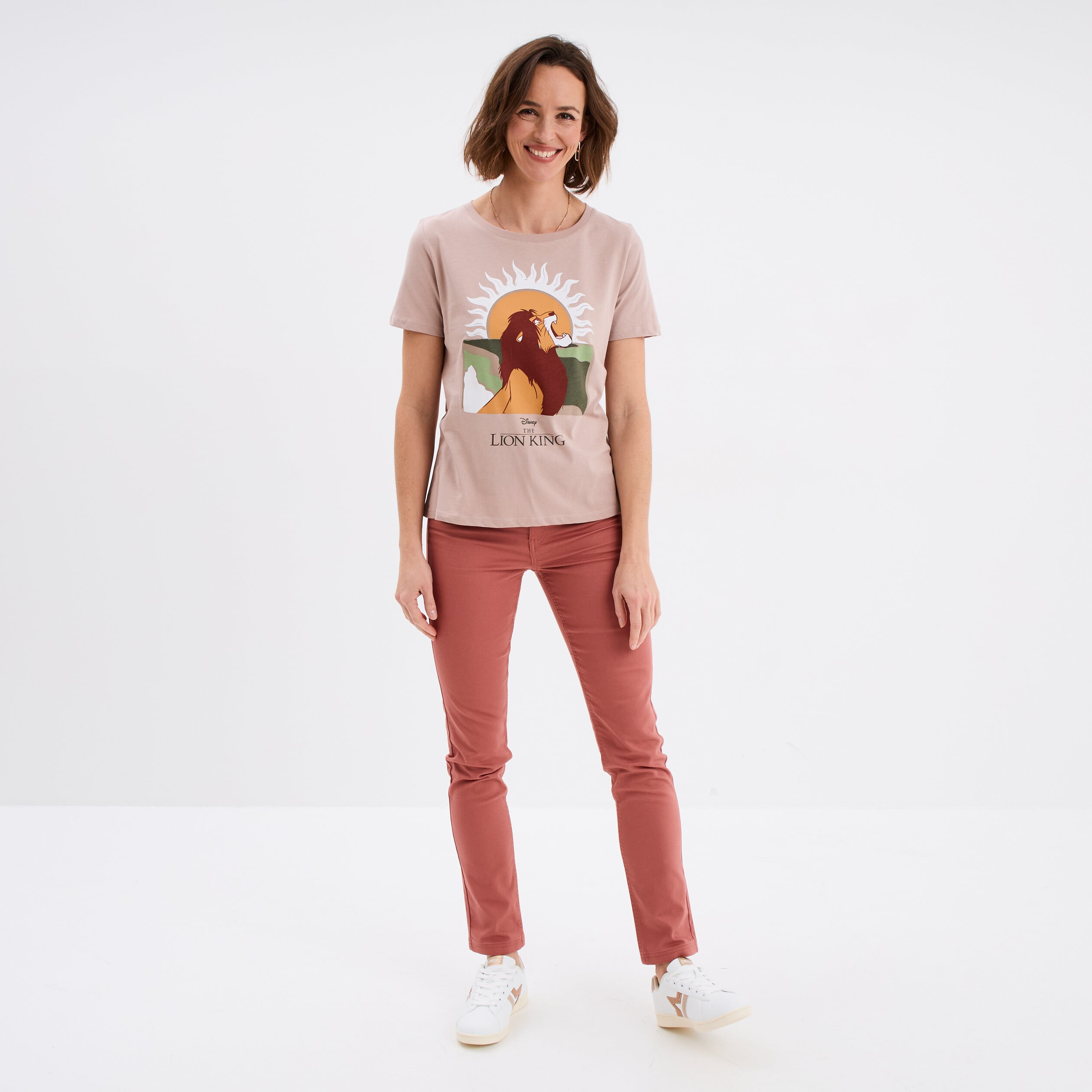 T-shirt manches courtes Le Roi lion sable femme
