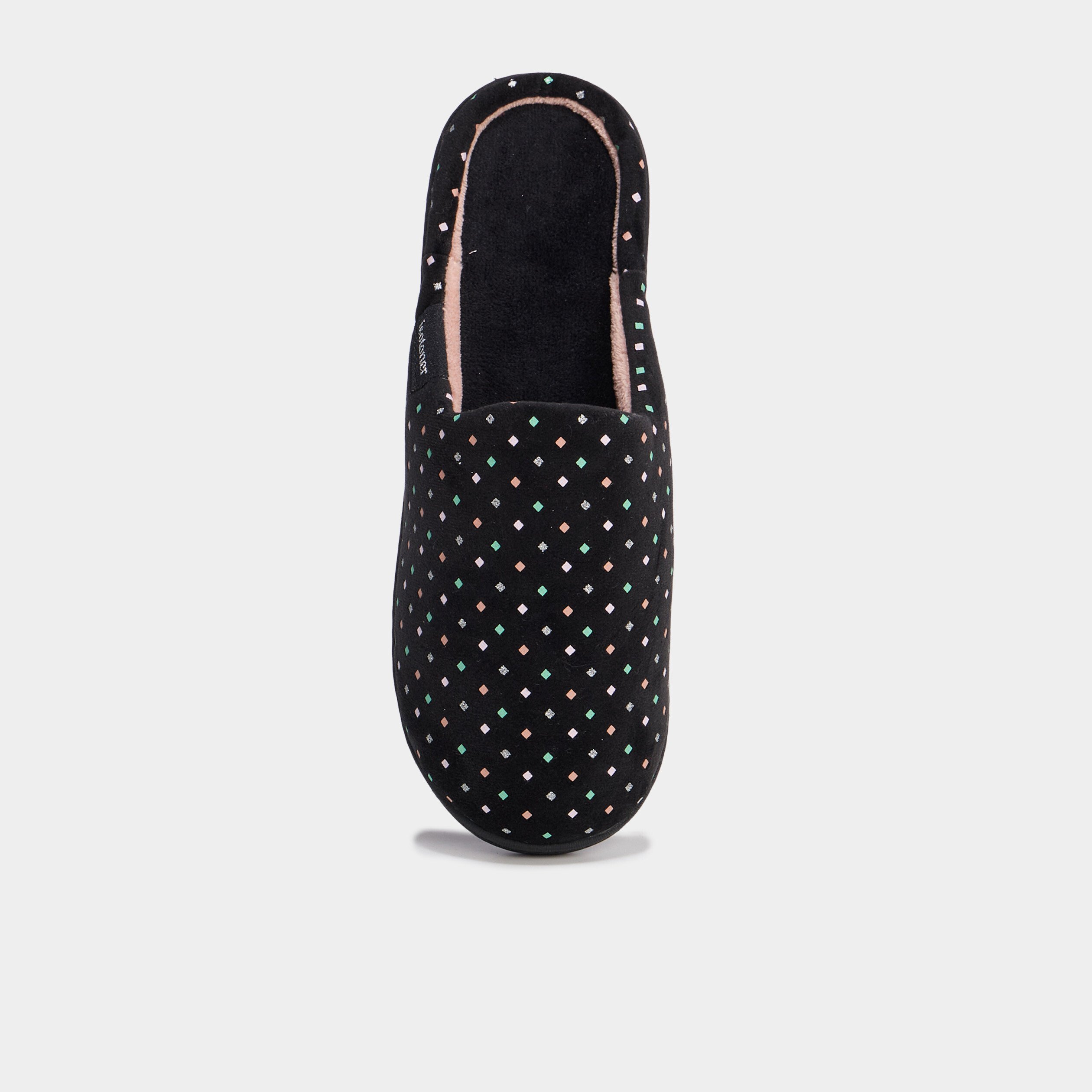 Chaussons mules Isotoner vert anis femme