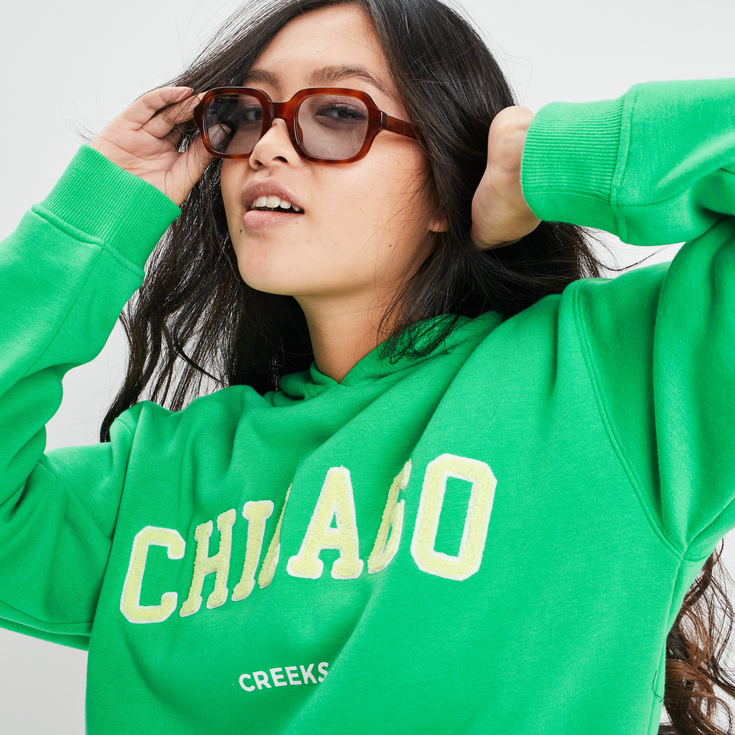 Sweat à capuche hoodie Creeks vert menthe femme