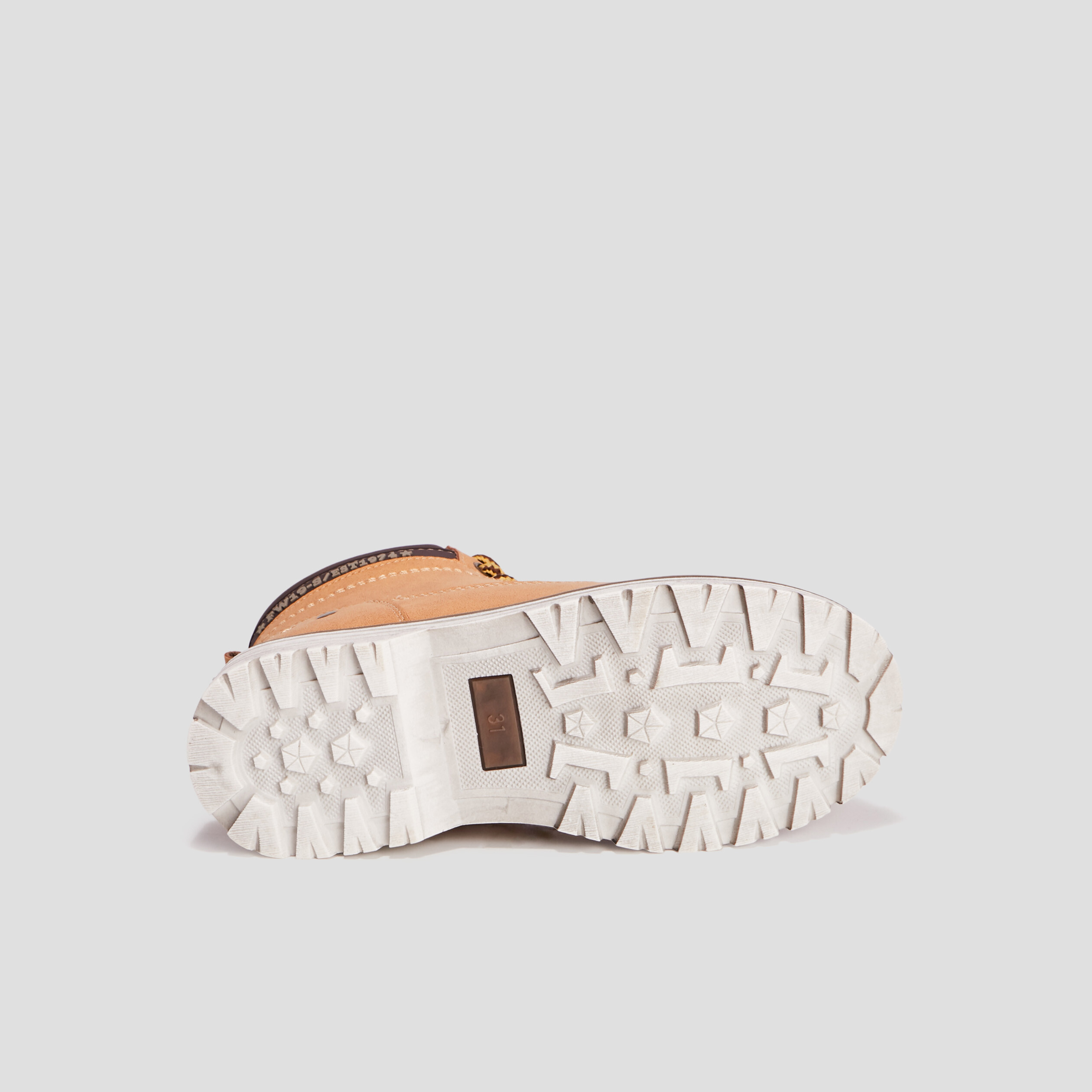 bottines fourrees crantees zippees camel garcon Bottines fourrées crantées zippées camel garçon