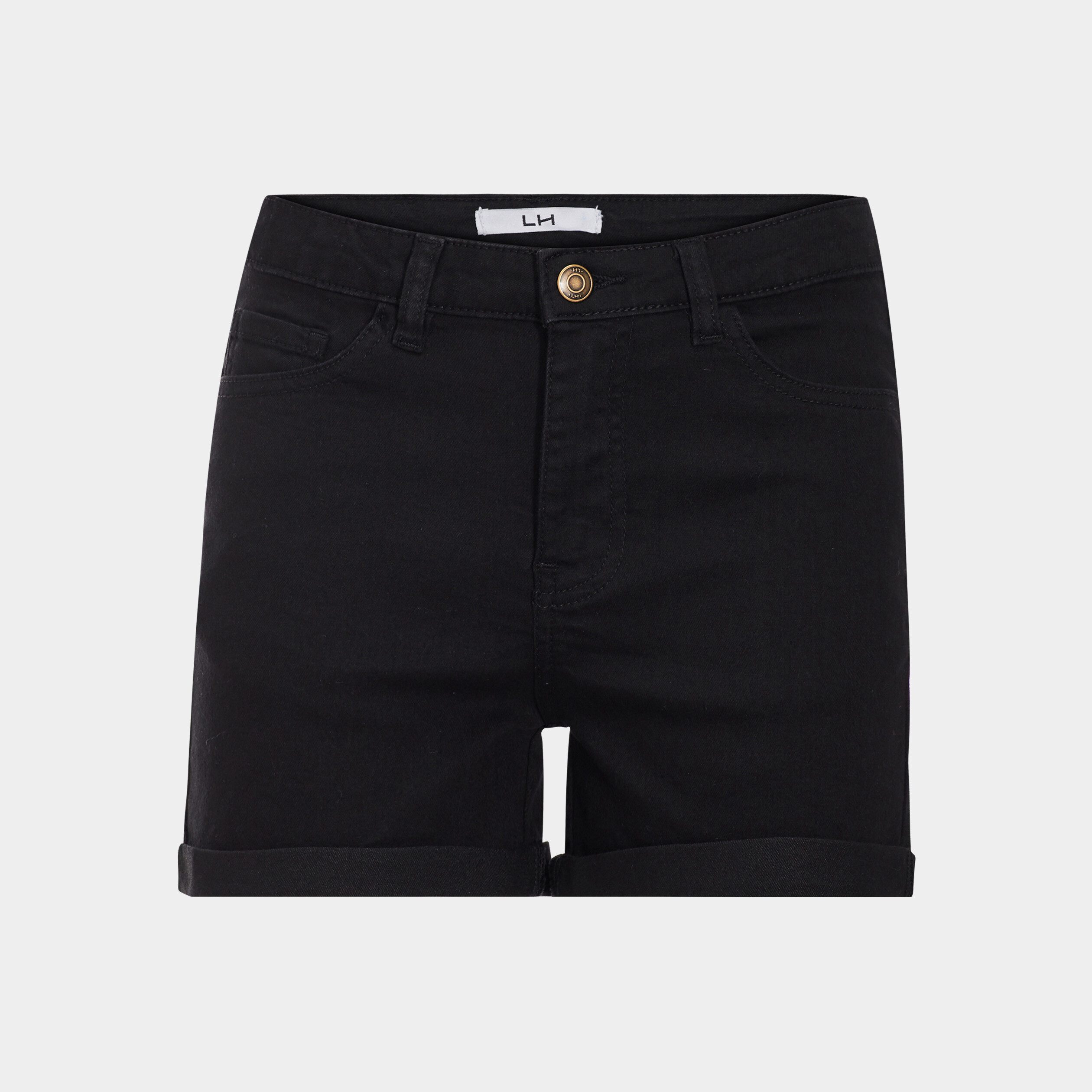 Short skinny 5 poches en jean noir femme
