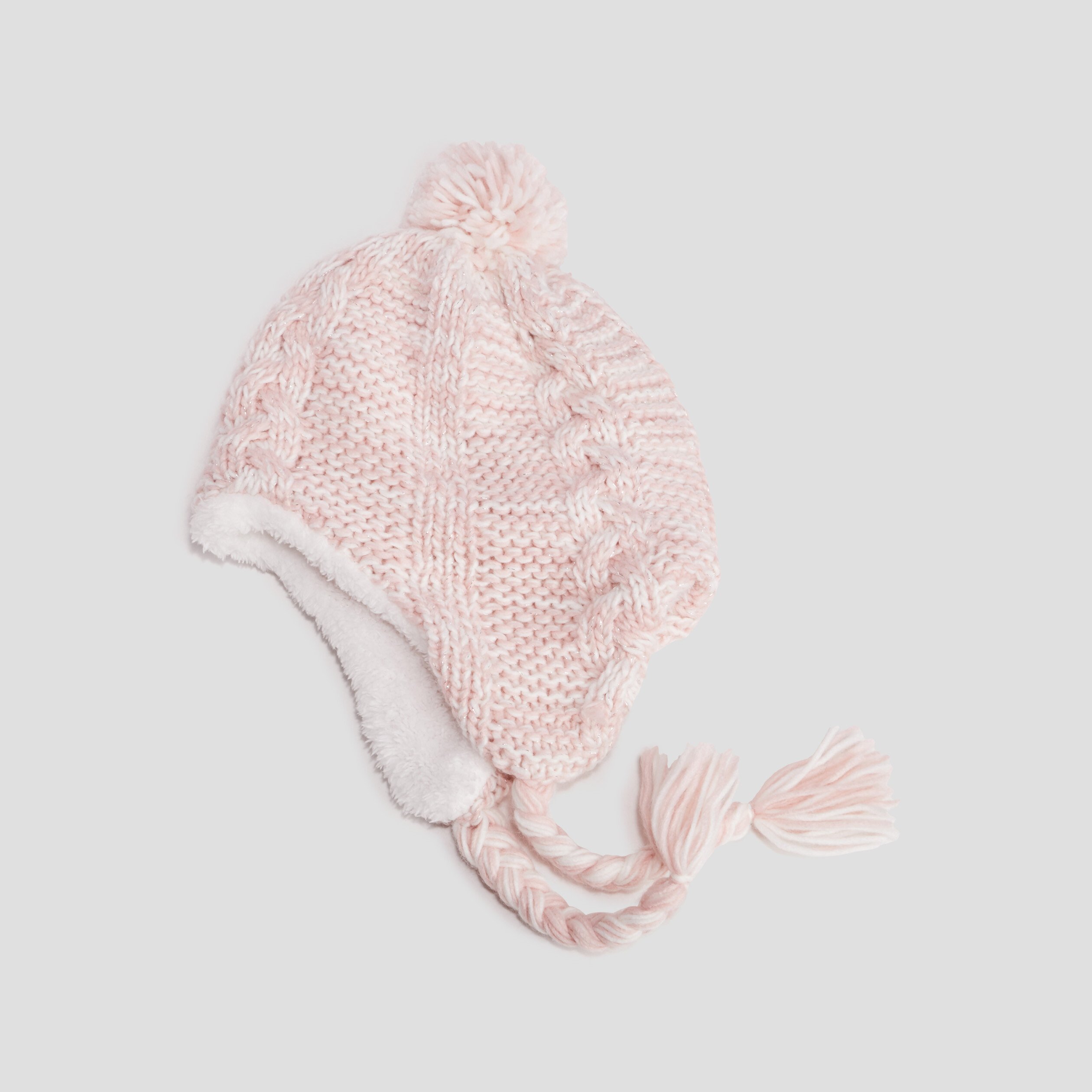 Bonnet péruvien rose fille