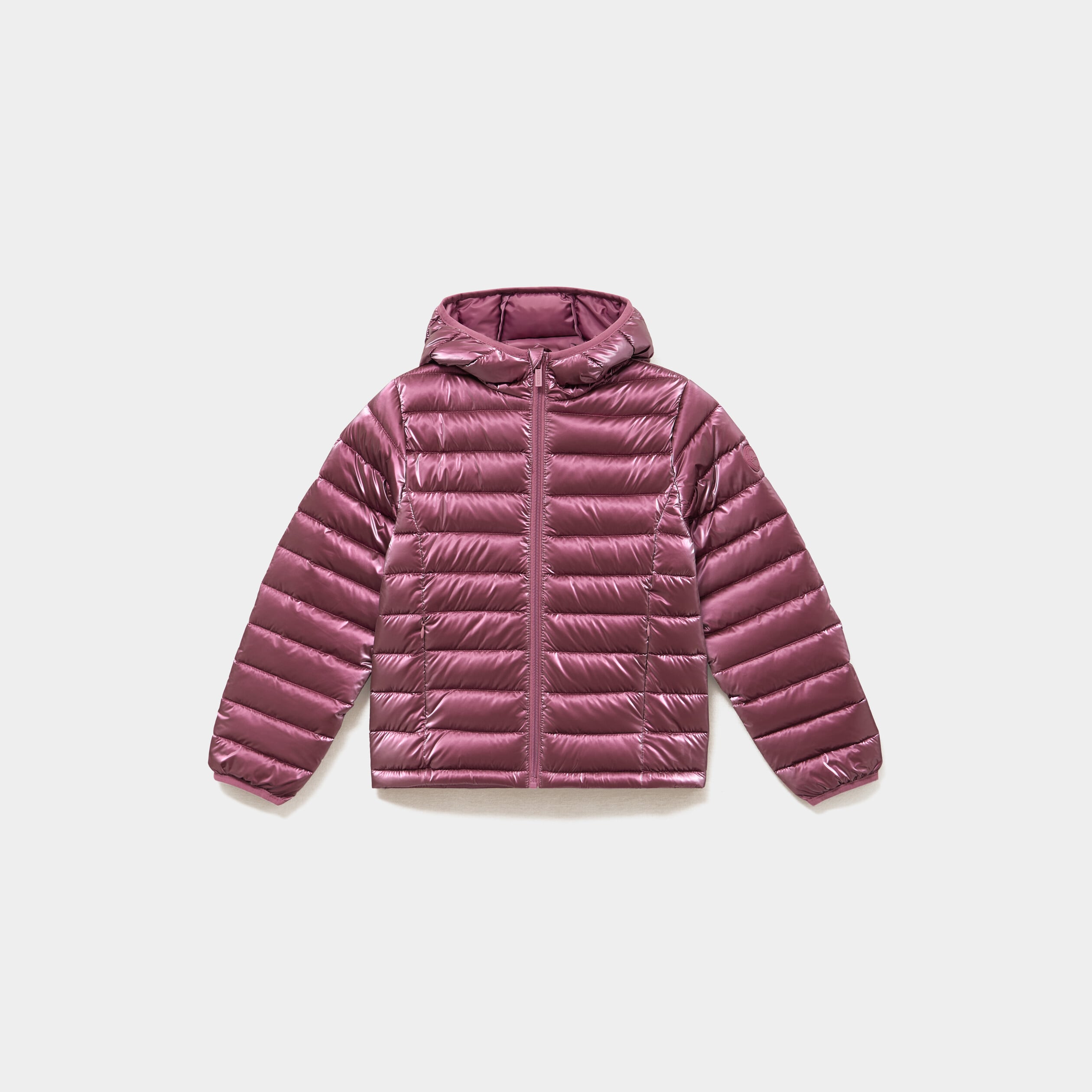 Doudoune l&eacute;g&egrave;re &agrave; capuche imperm&eacute;able bordeaux fille