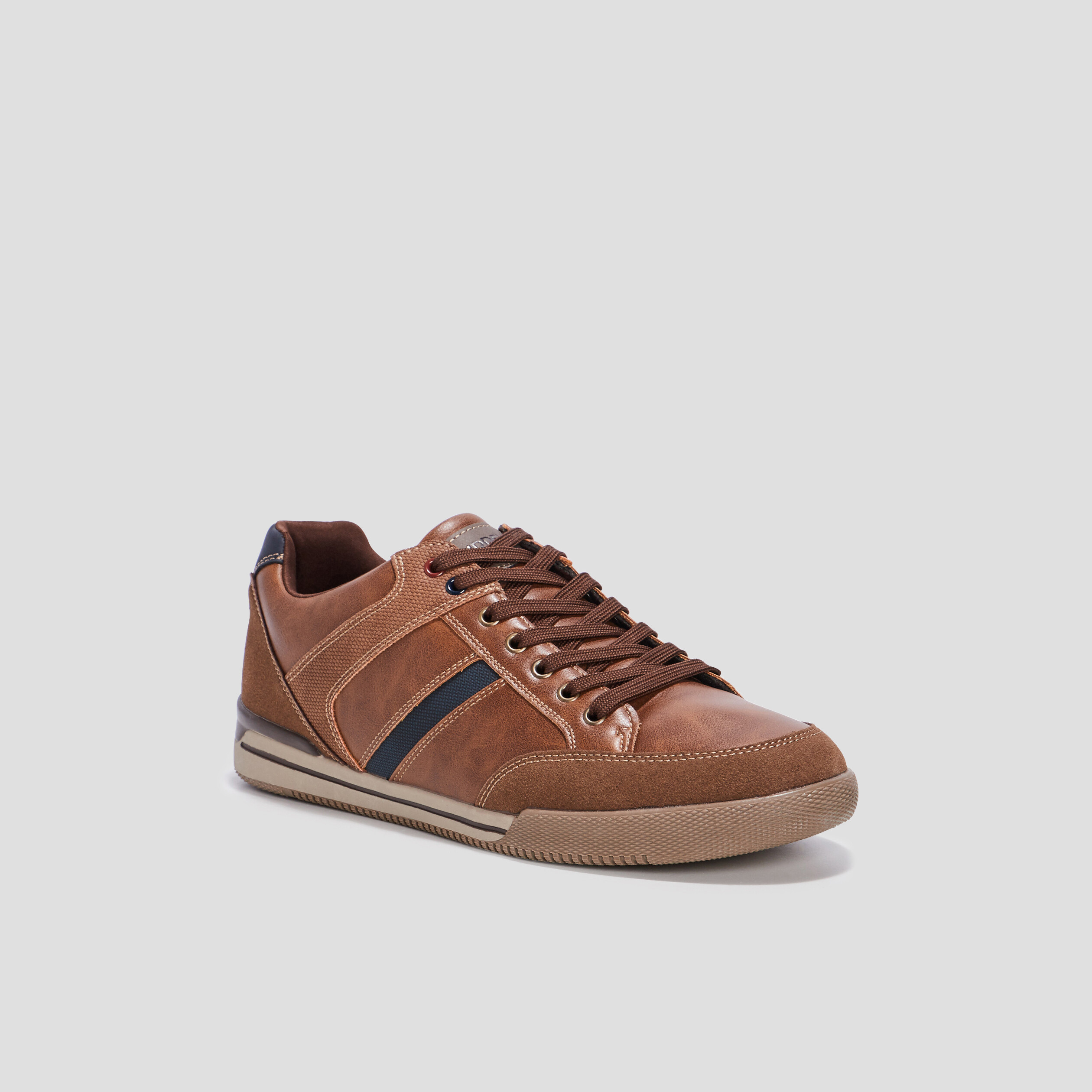 Sneakers semelles plates marron homme
