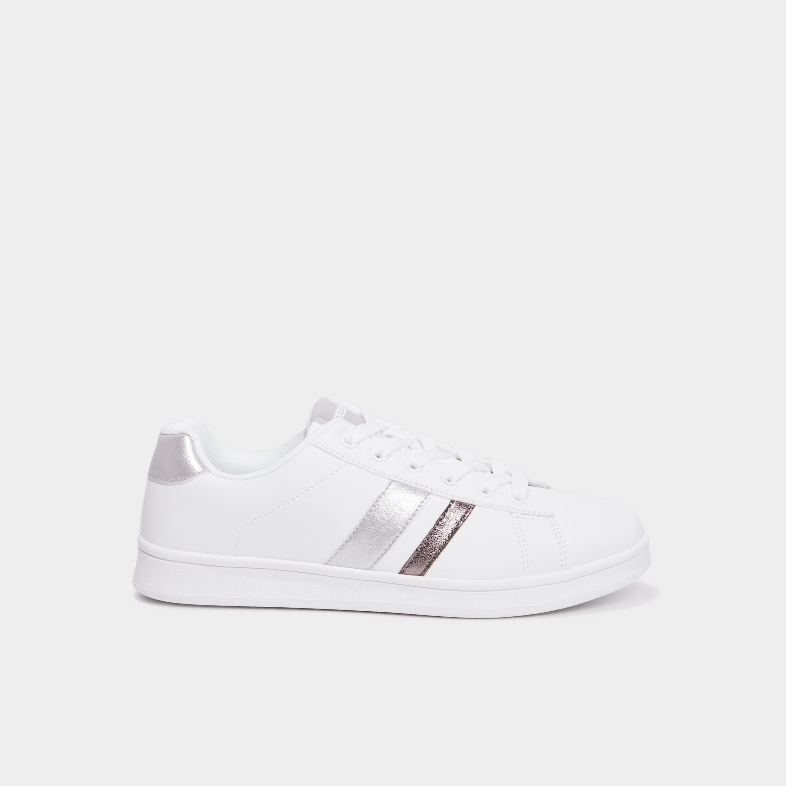 Tennis basses &agrave; lacets Creeks Tahana gris argent femme