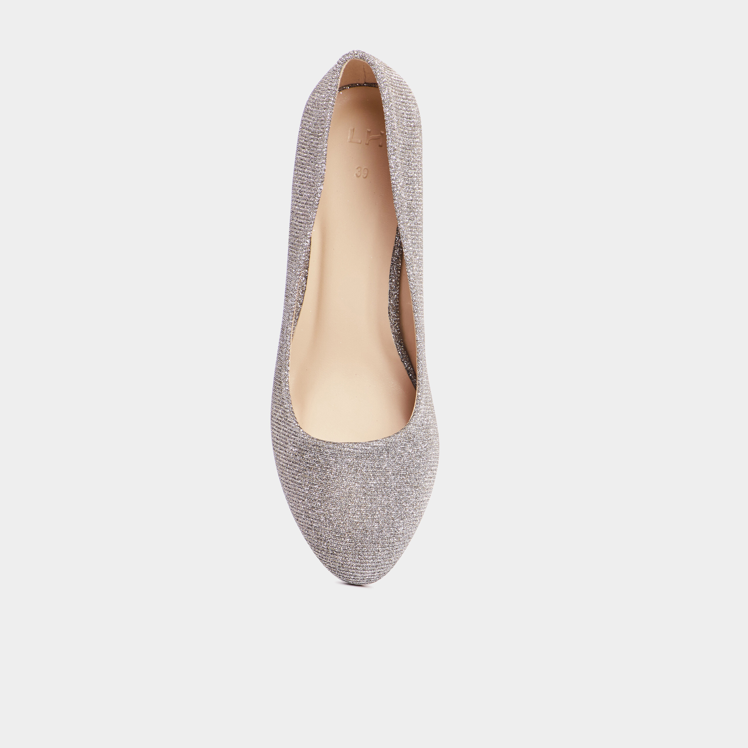 Escarpins &agrave; talons et paillettes gris argent femme