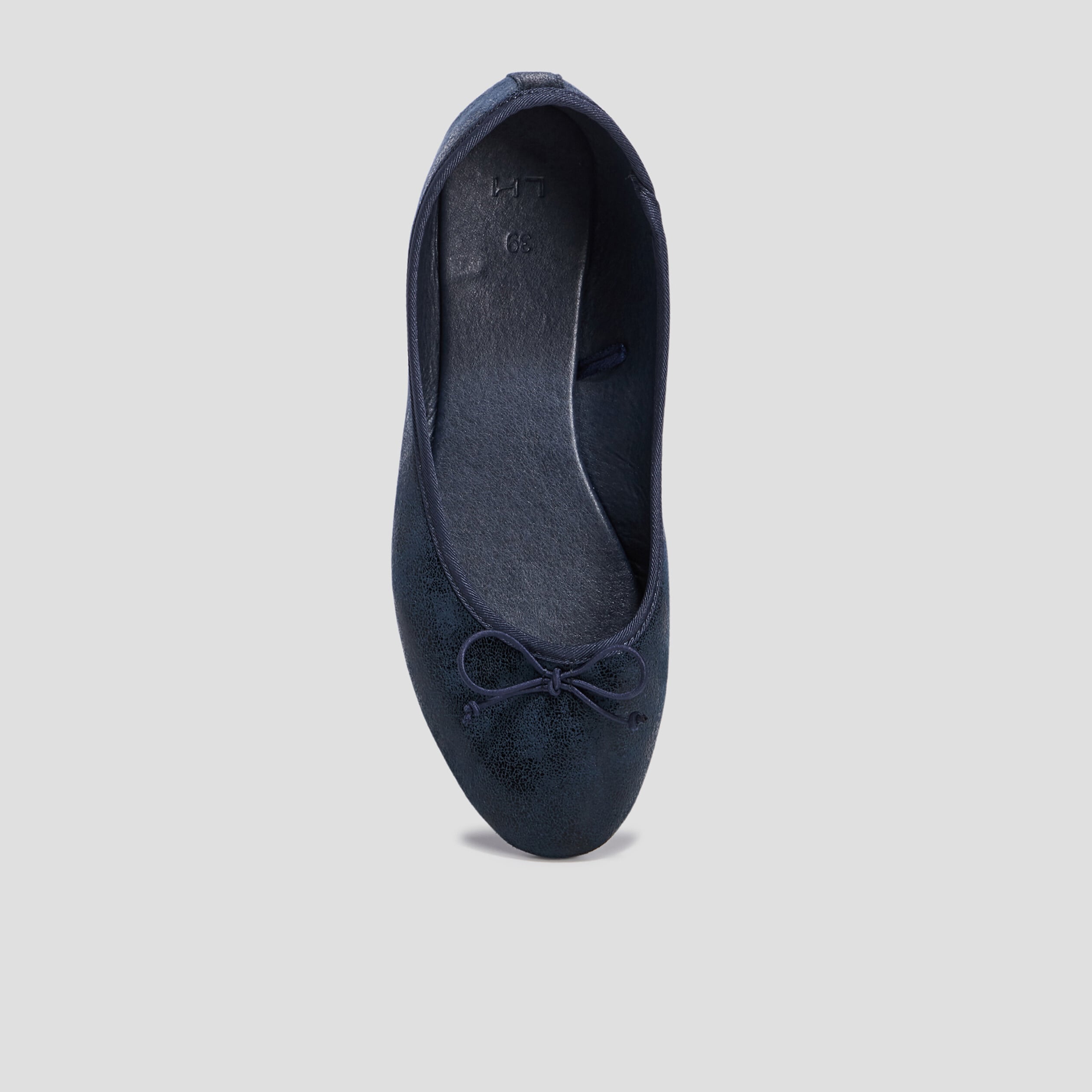 Ballerines plates iris&eacute;es bleu femme