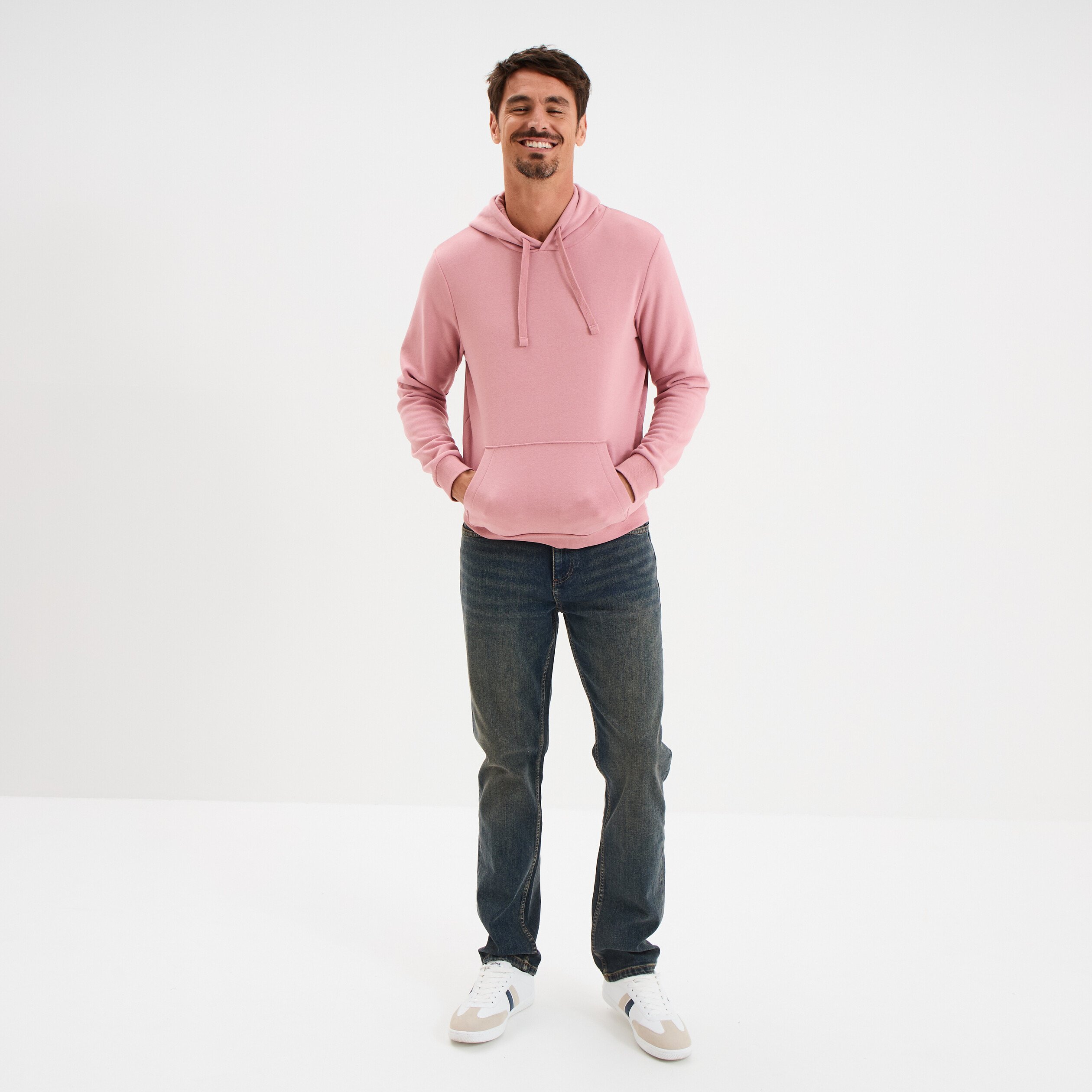 sweat molleton a capuche hoodie vieux rose homme Sweat molleton à capuche hoodie vieux rose homme