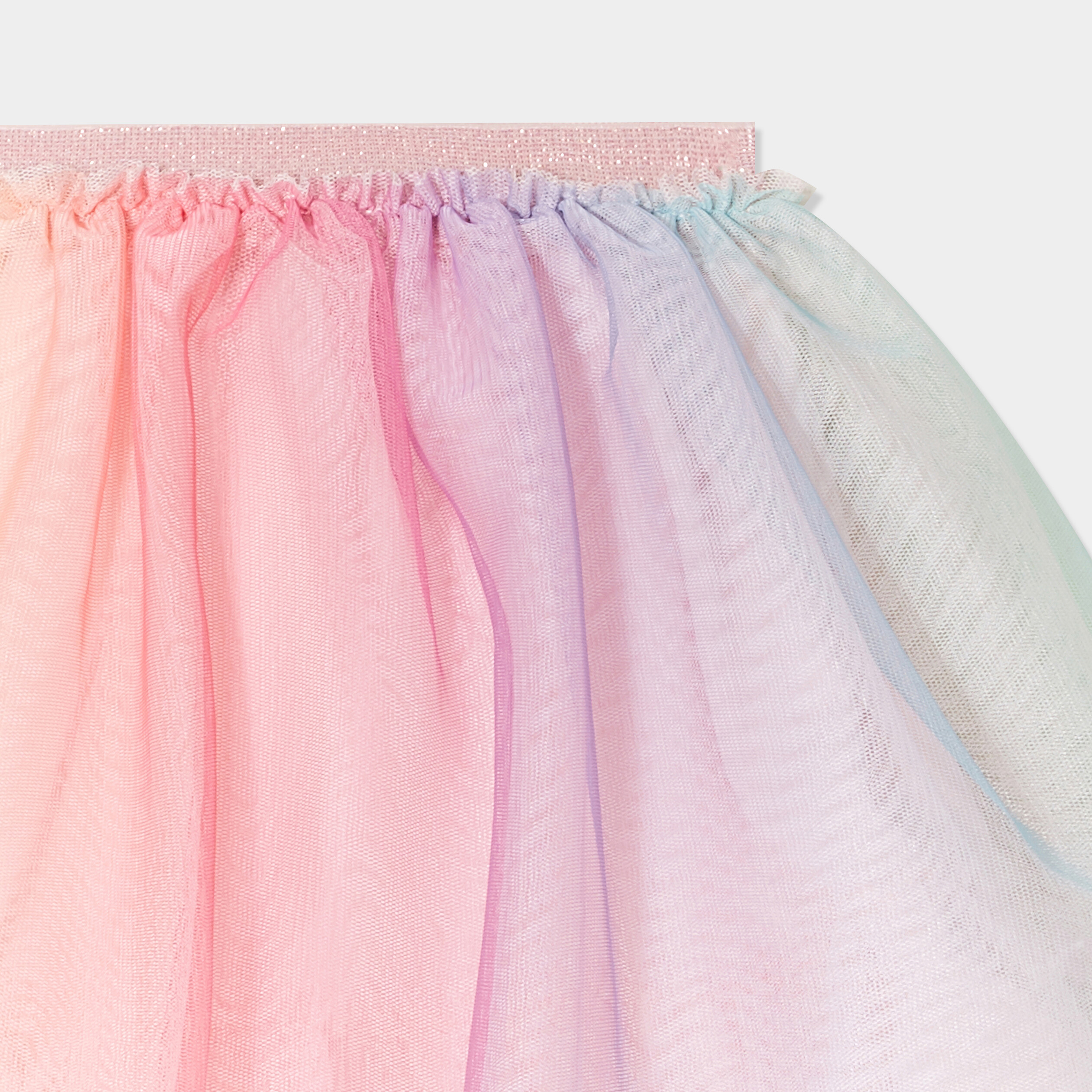 jupe tulle evasee courte multicolore bebef Jupe tulle évasée courte multicolore bébé fille