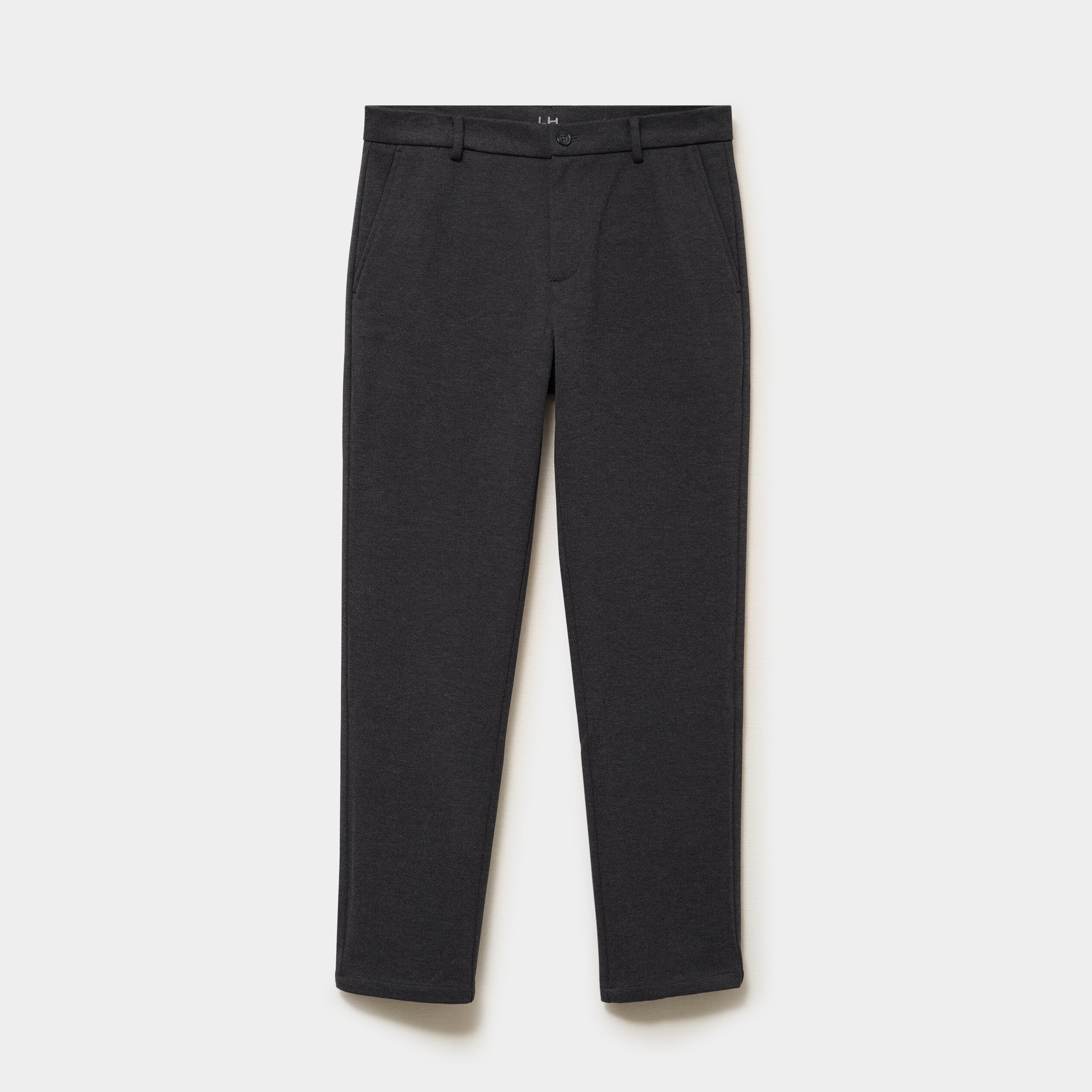 Pantalon chino slim gris fonc&eacute; homme