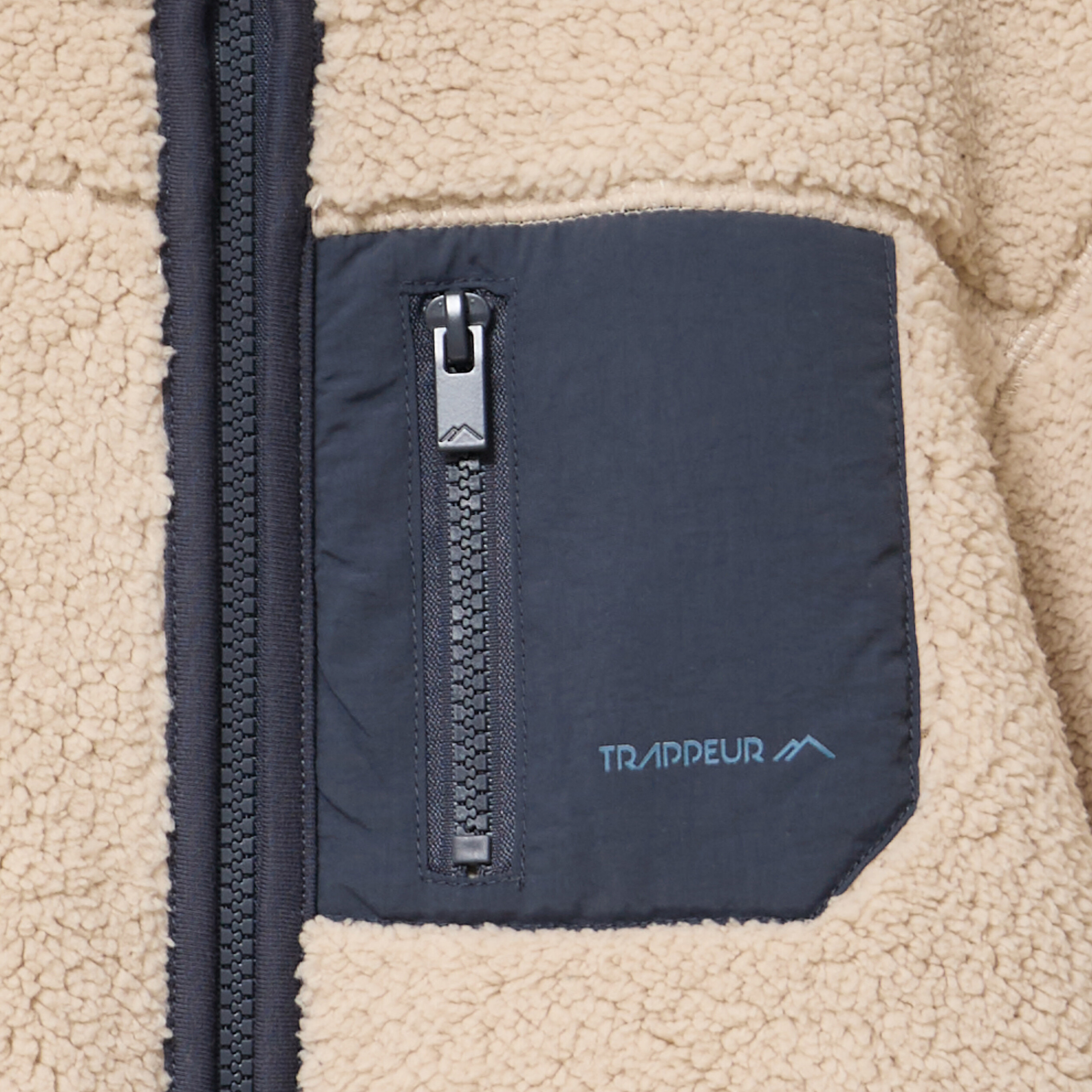 Veste effet sherpa à capuche beige garçon | La Halle