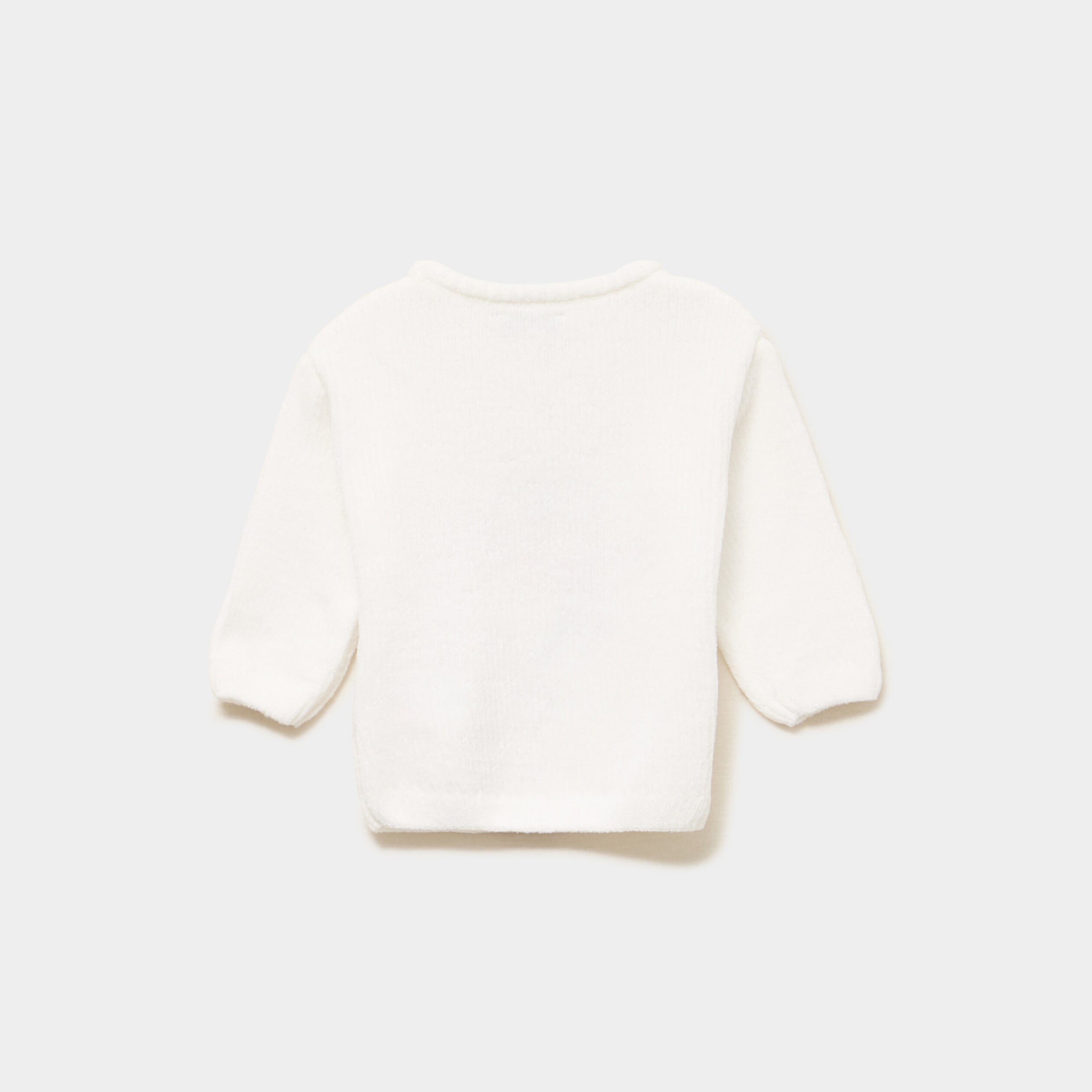 Pull de No&euml;l &agrave; sequins blanc b&eacute;b&eacute; fille