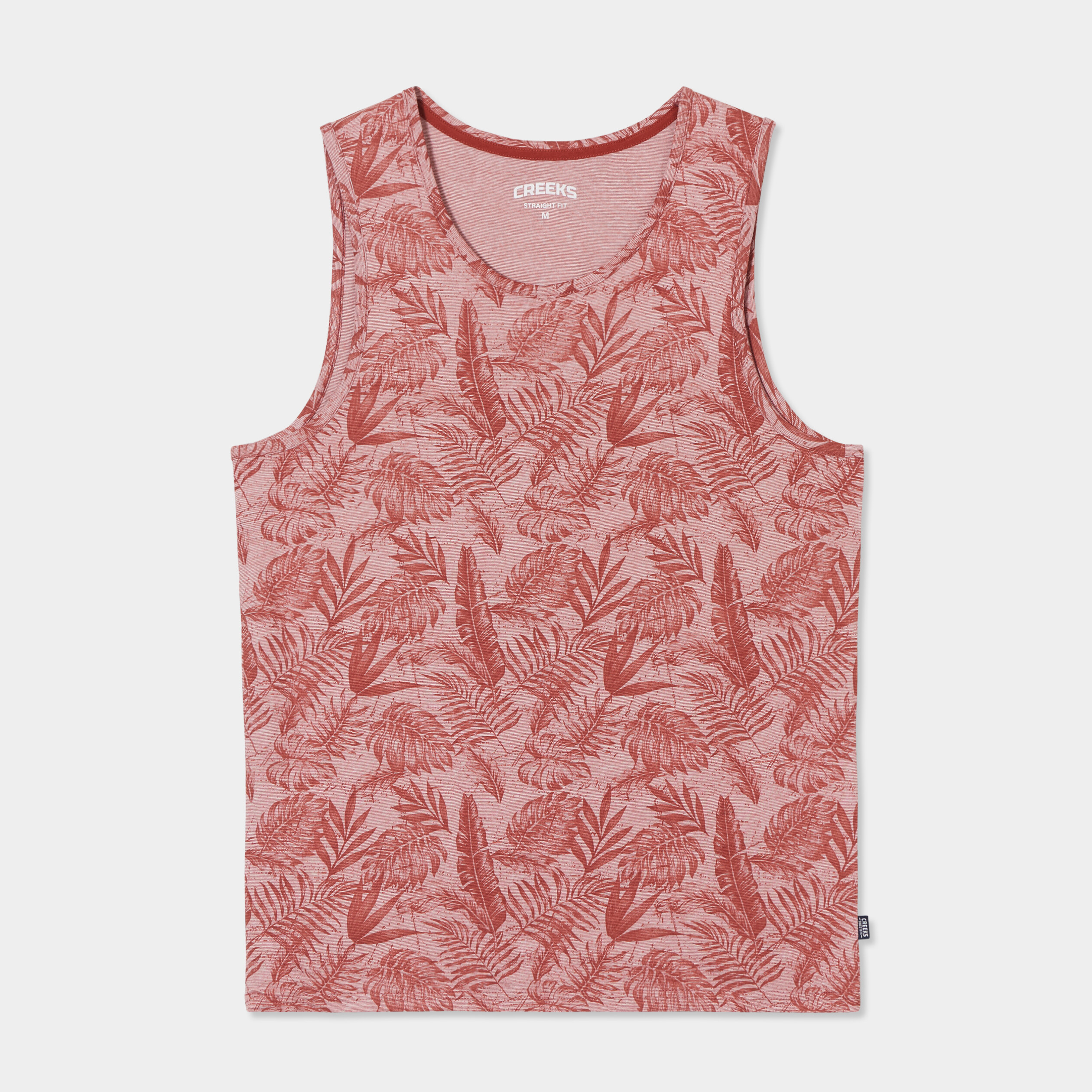 debardeur col rond coton creeks terracotta homme Débardeur col rond coton Creeks terracotta homme