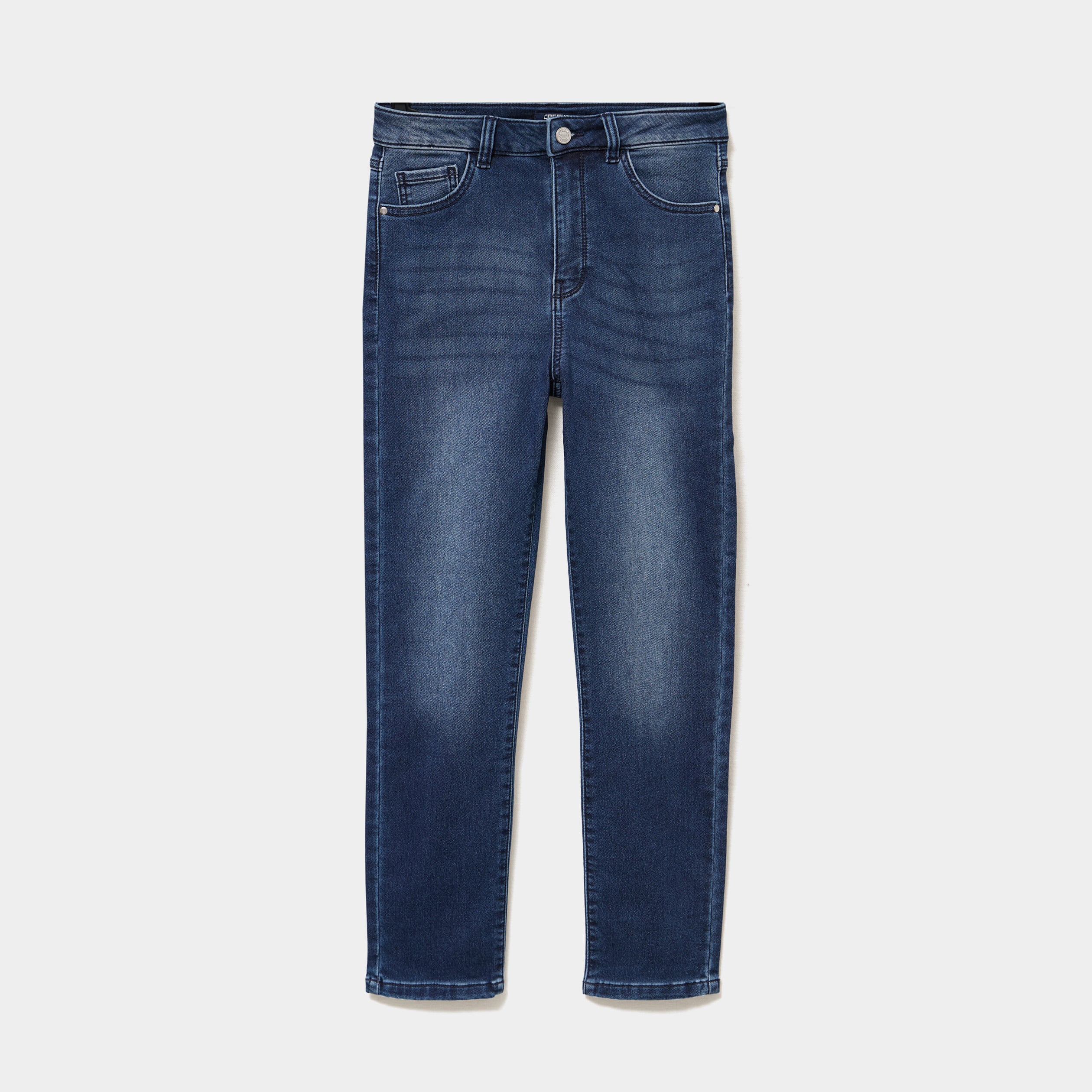 Jean stretch slim 7/8 &egrave;me denim brut femme