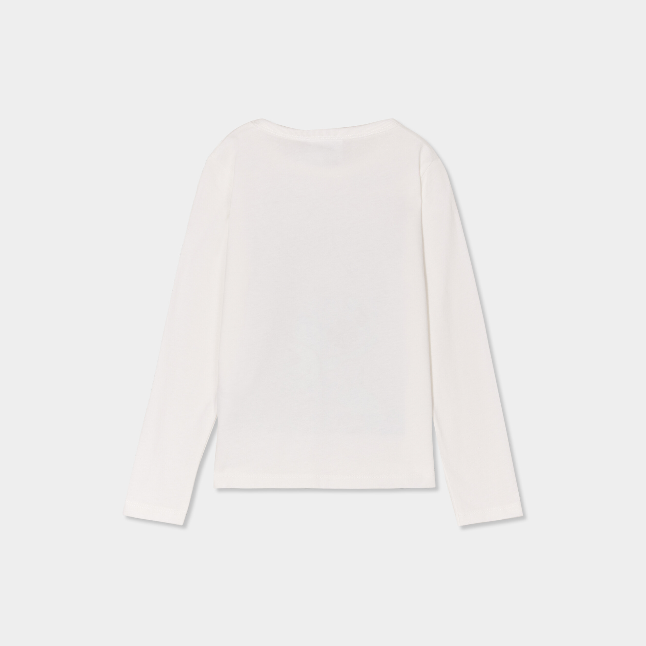 T-shirt manches longues coton Stitch ivoire fille