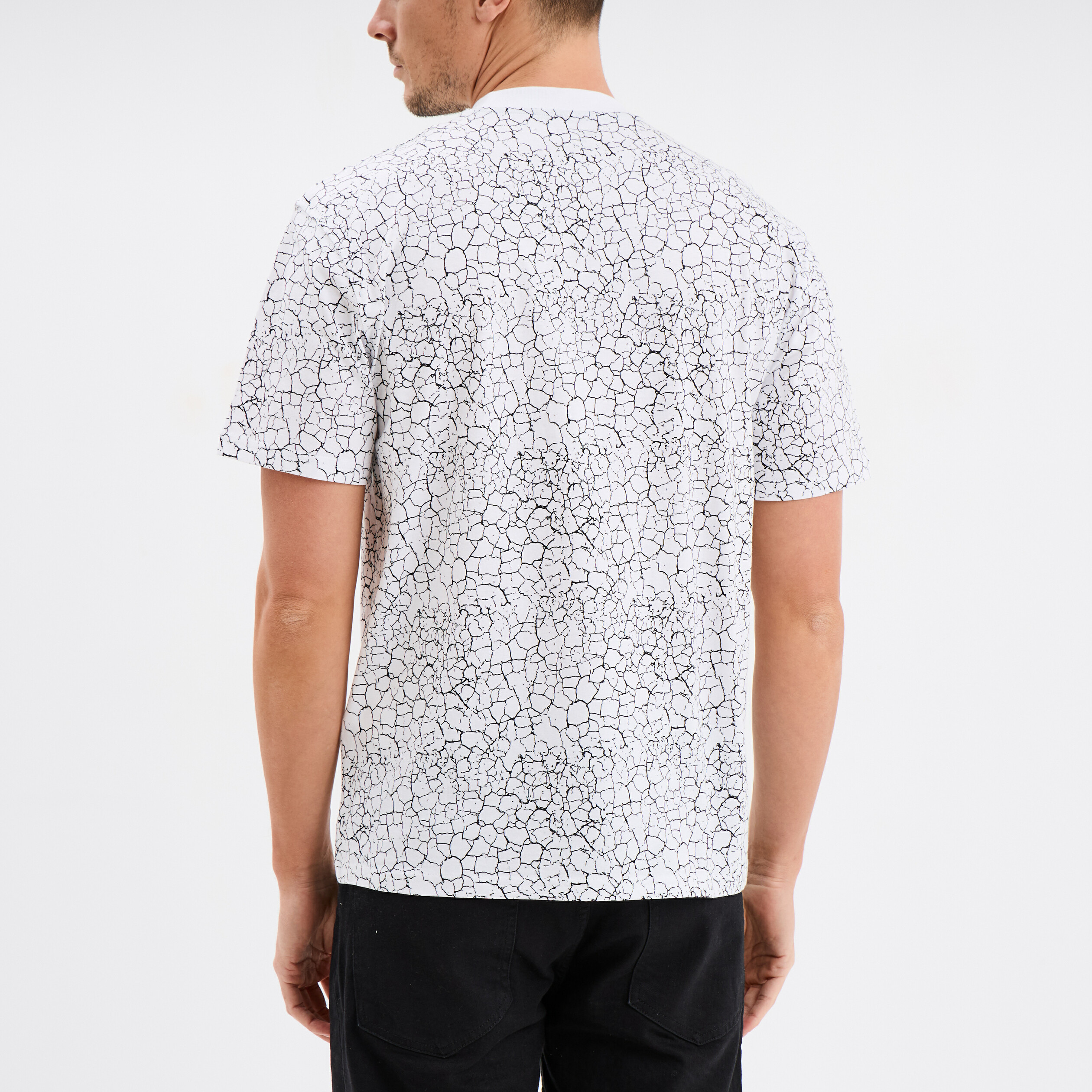 t shirt oversize manches courtes liberto blanc homme T-shirt oversize manches courtes Liberto blanc homme