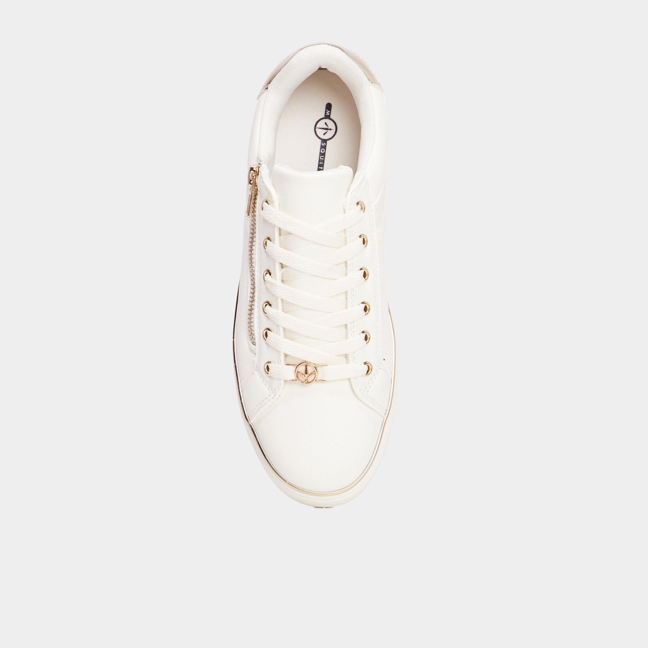 Tennis basses &agrave; lacets Mosquitos blanc femme