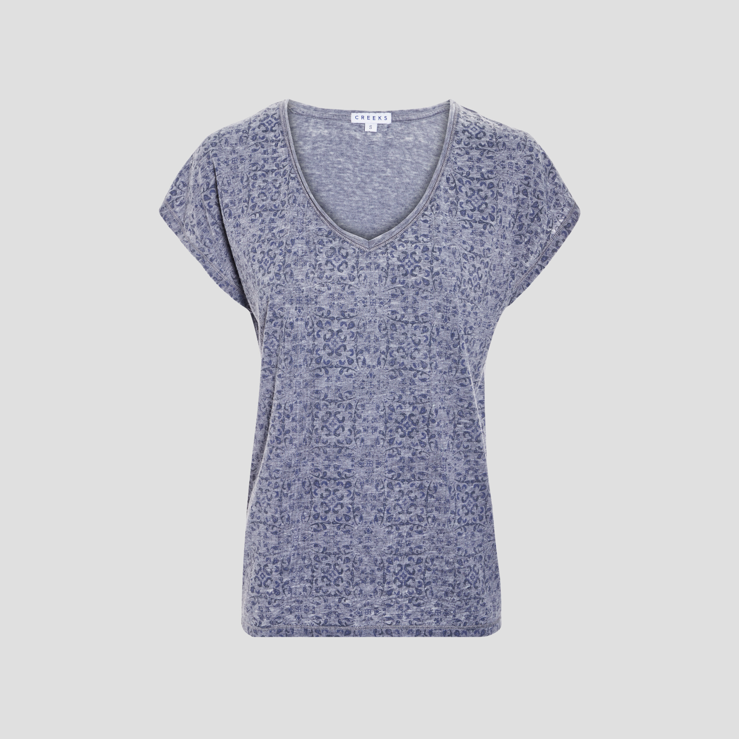 t shirt manches courtes creeks bleu femme T-shirt manches courtes Creeks bleu femme