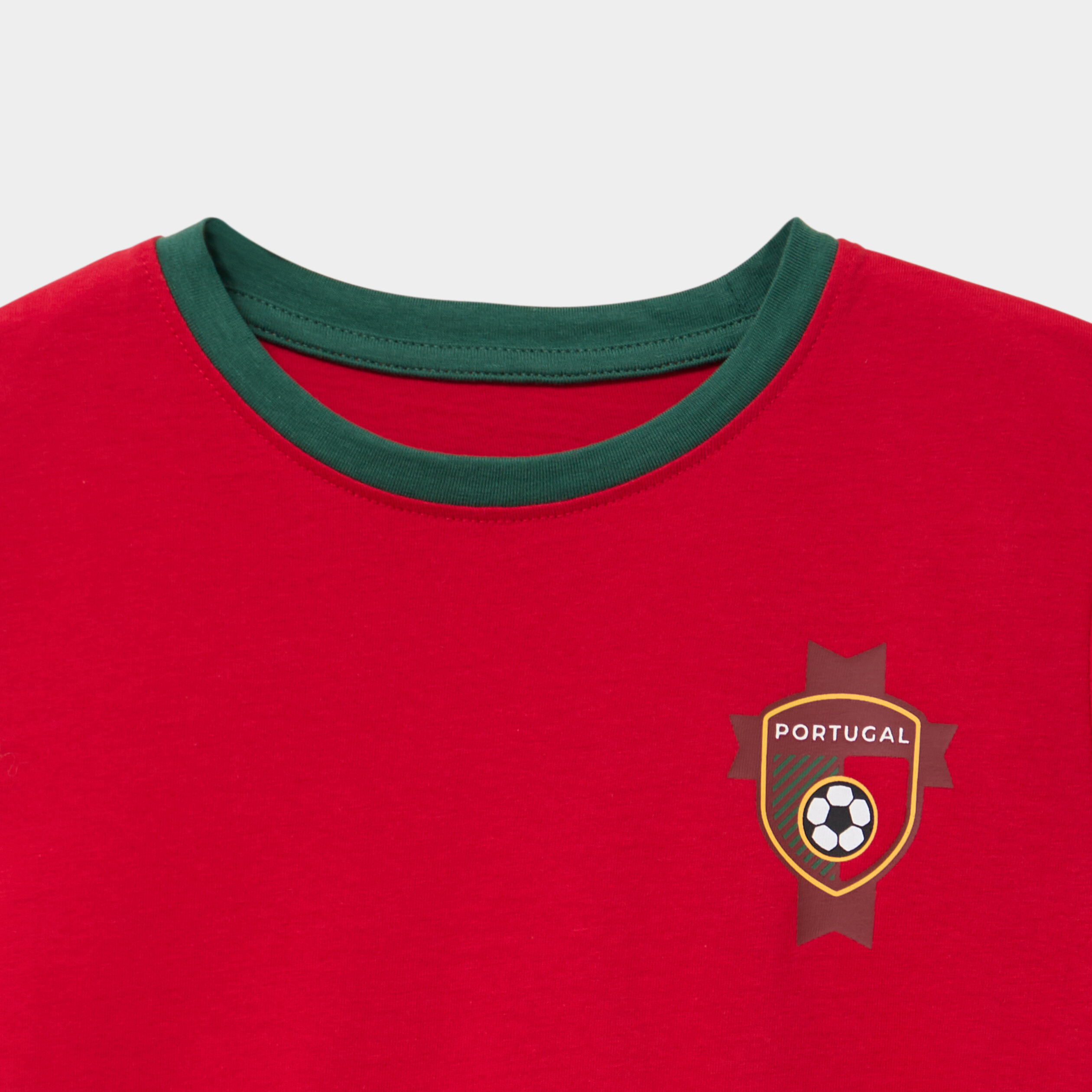 T-shirt maillot de football Portugal rouge mixte