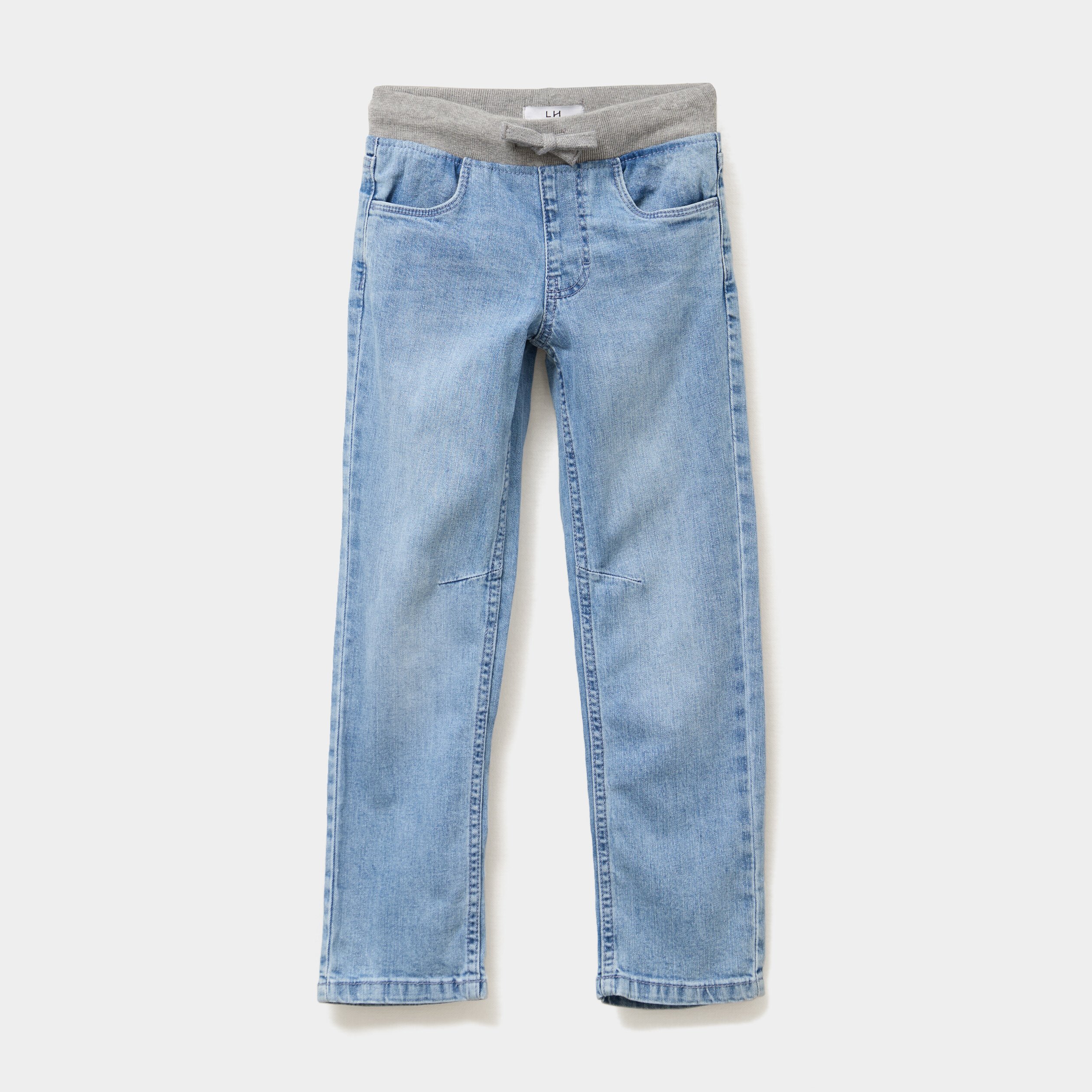 Jeans regular taille élastiquée denim double stone garçon