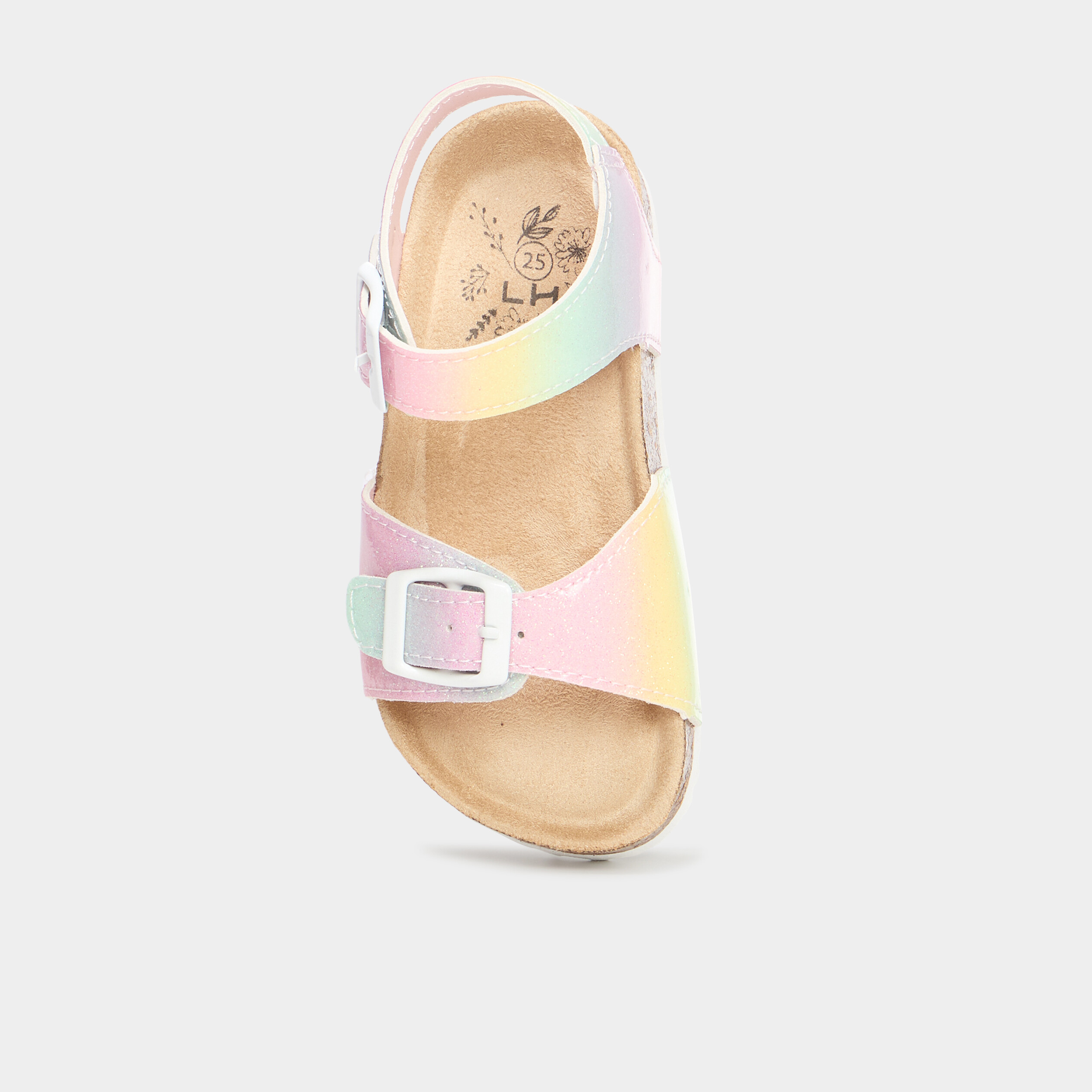 sandales avec boucles plates multicolore fille Sandales avec boucles plates multicolore fille