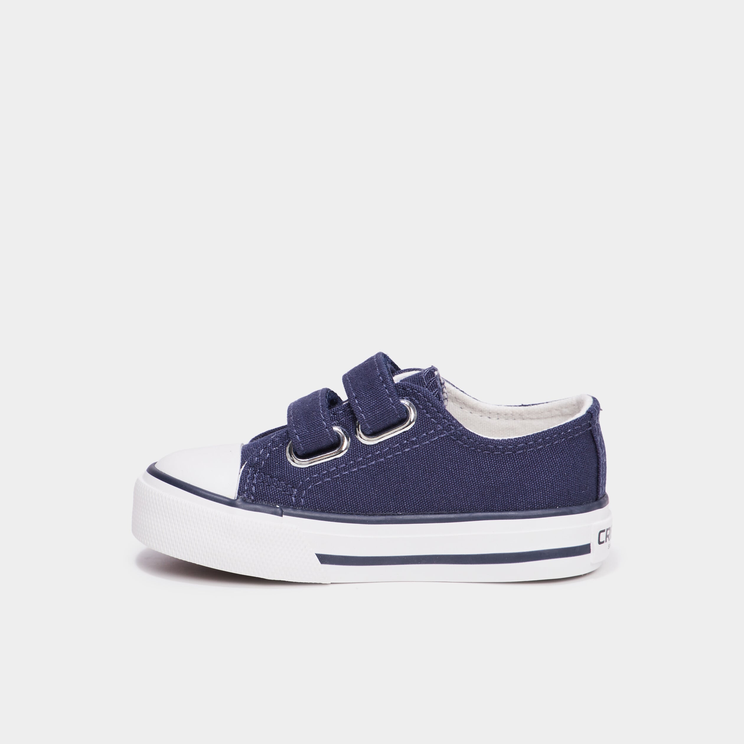 Tennis &agrave; scratchs en toile bout renforc&eacute; bleu marine b&eacute;b&eacute; gar&ccedil;on