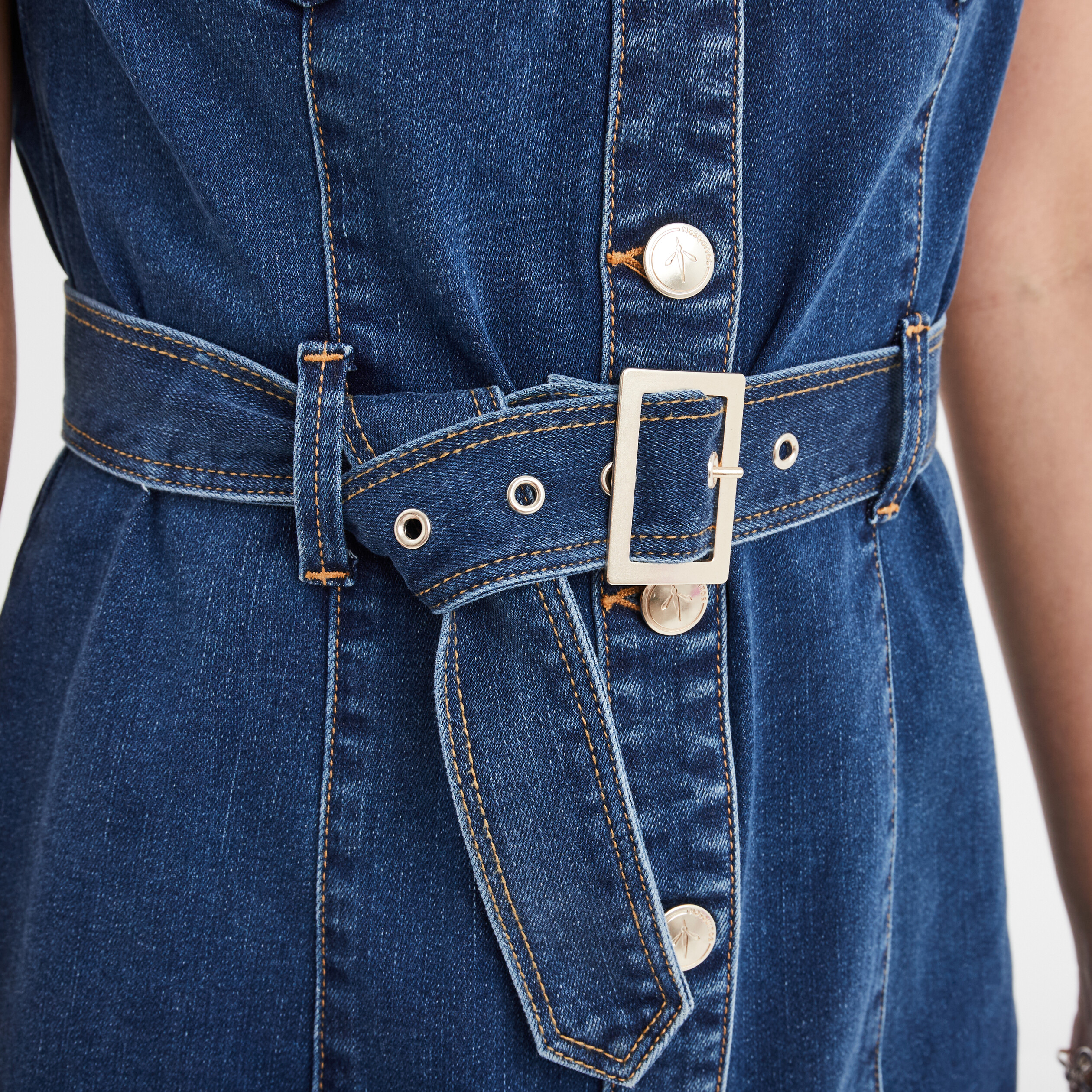 robe en jean ceinturee mosquitos denim double stone femme Robe en jean ceinturée Mosquitos denim double stone femme