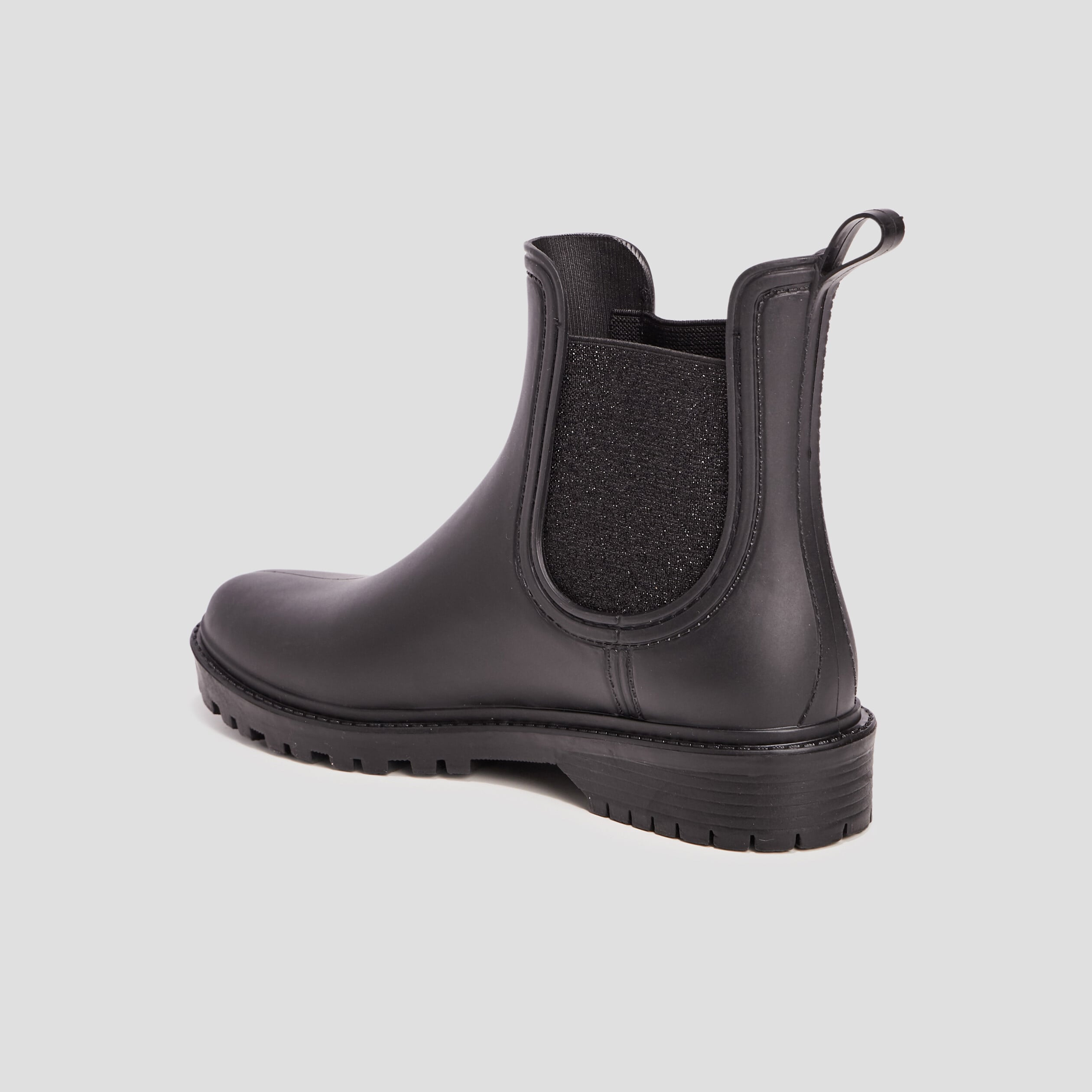 Bottines de pluie chelsea noir femme
