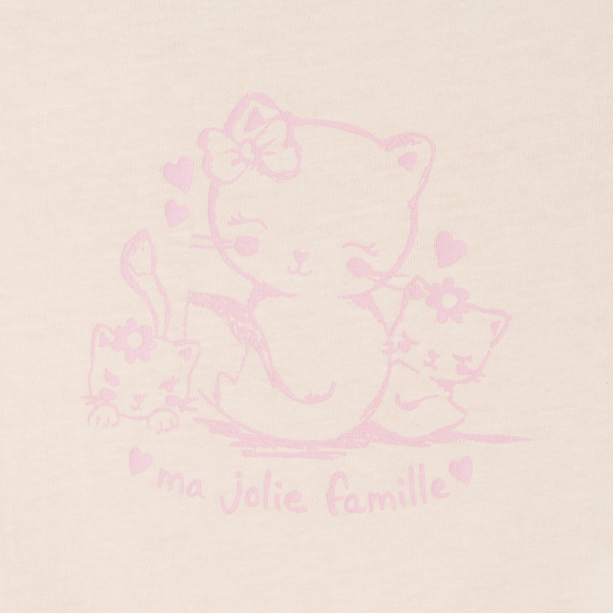 t shirt manches courtes rose clair bebef T-shirt manches courtes rose clair bébé fille
