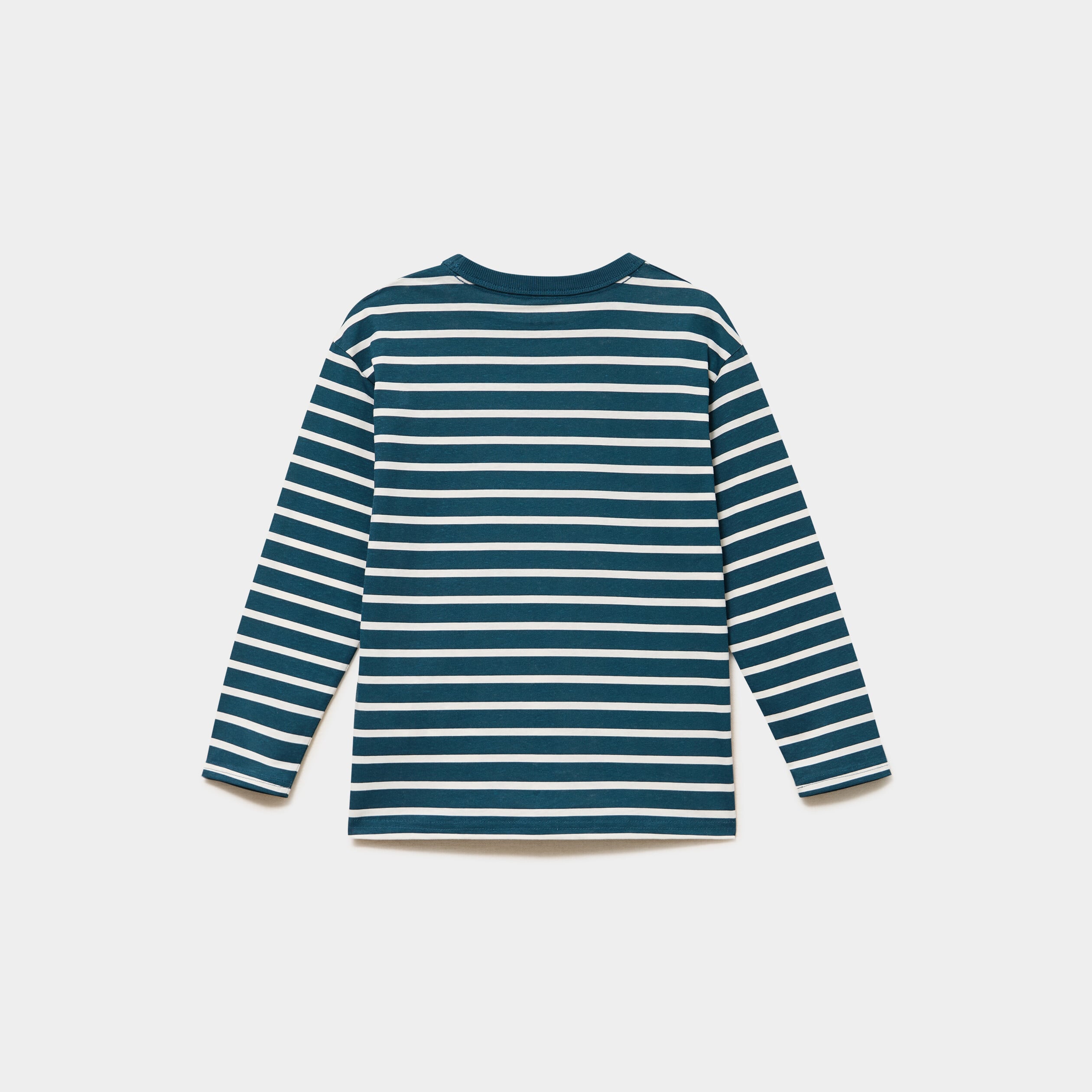 Lot 2 t-shirts manches longues coton bleu canard gar&ccedil;on