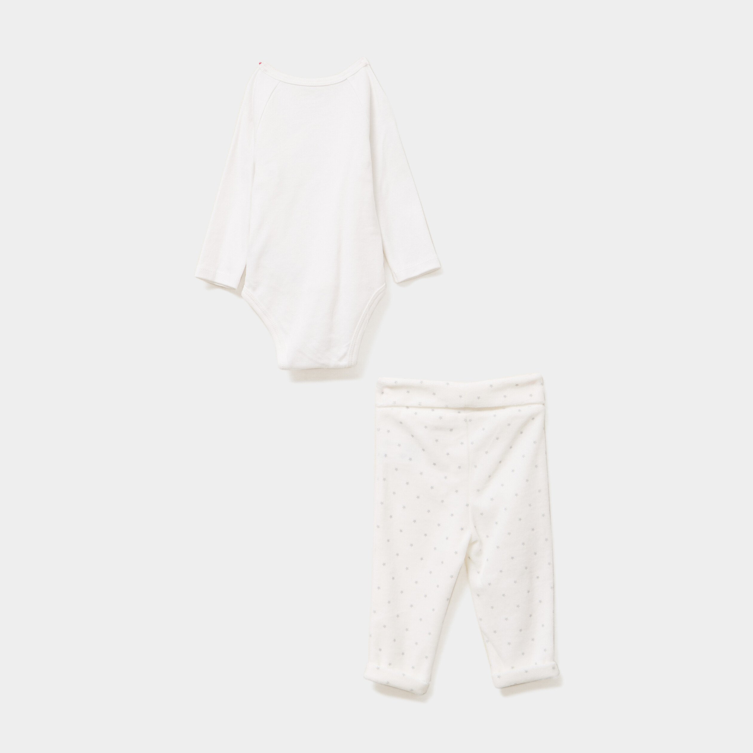 ensemble 2 pieces coton blanc bebeg Ensemble 2 pièces coton blanc bébé garçon
