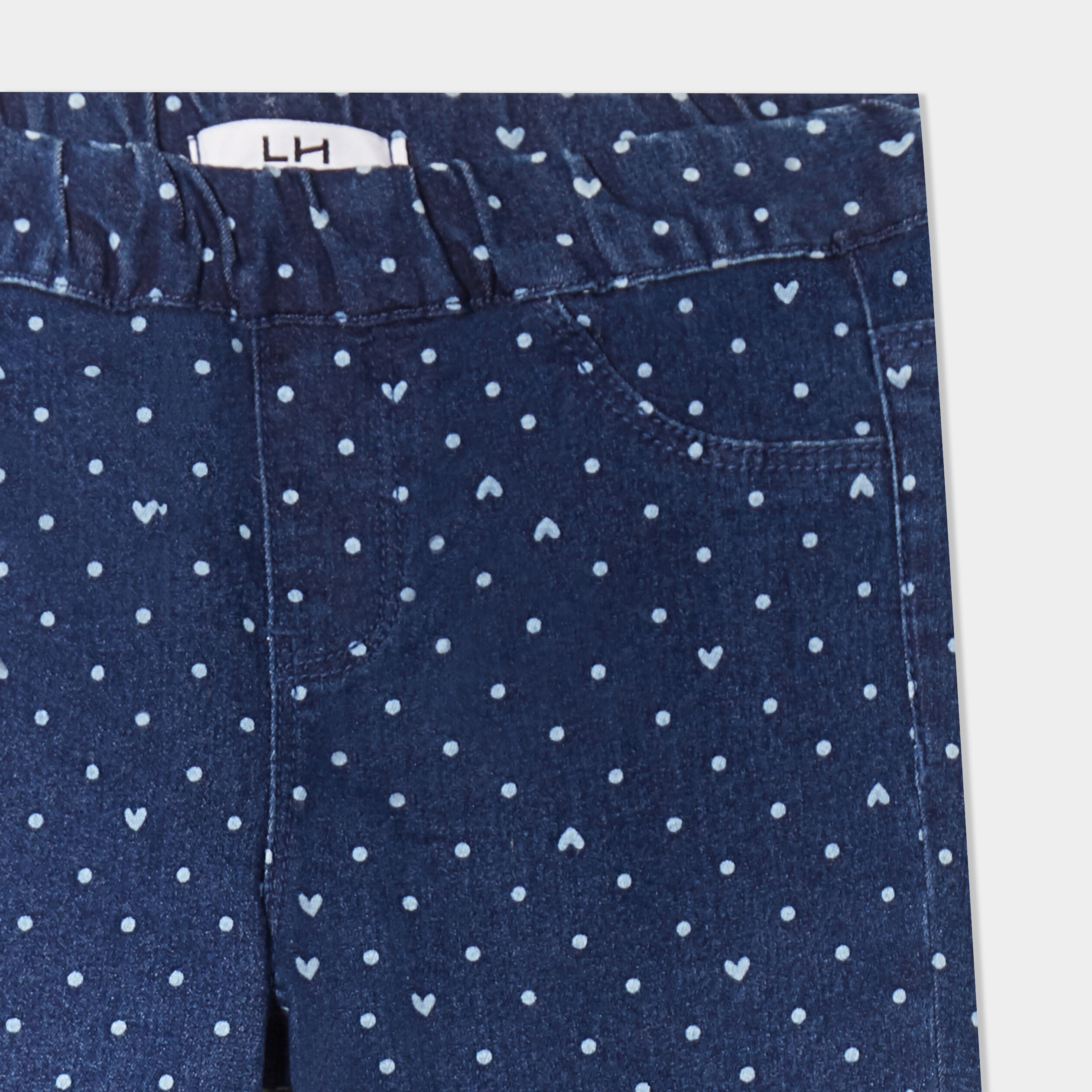 Jegging lastiqu 2 poches denim brut fille La Halle