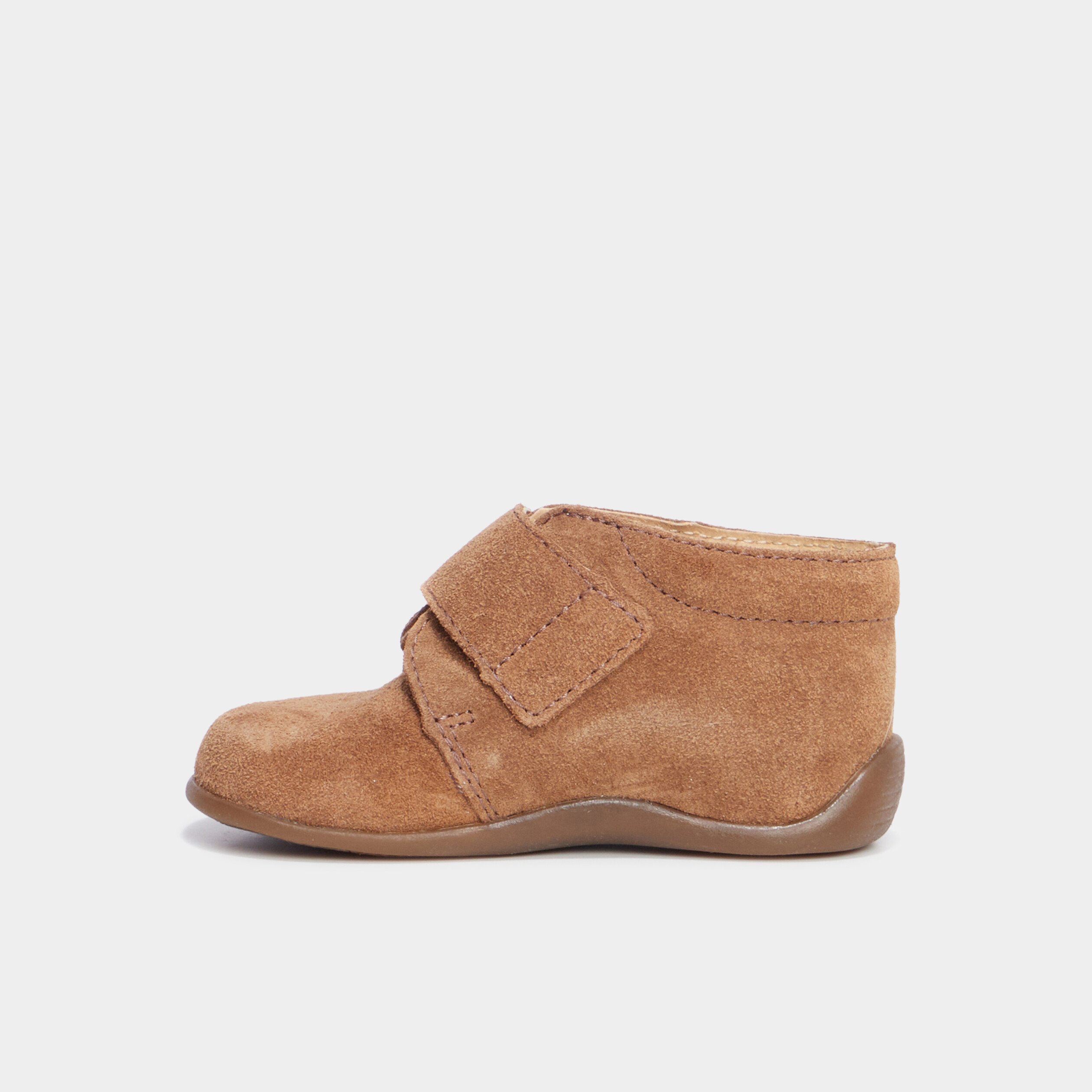 bottillons scratchs cuir semelle souple camel bebeg Bottillons scratchs cuir semelle souple camel bébé garçon