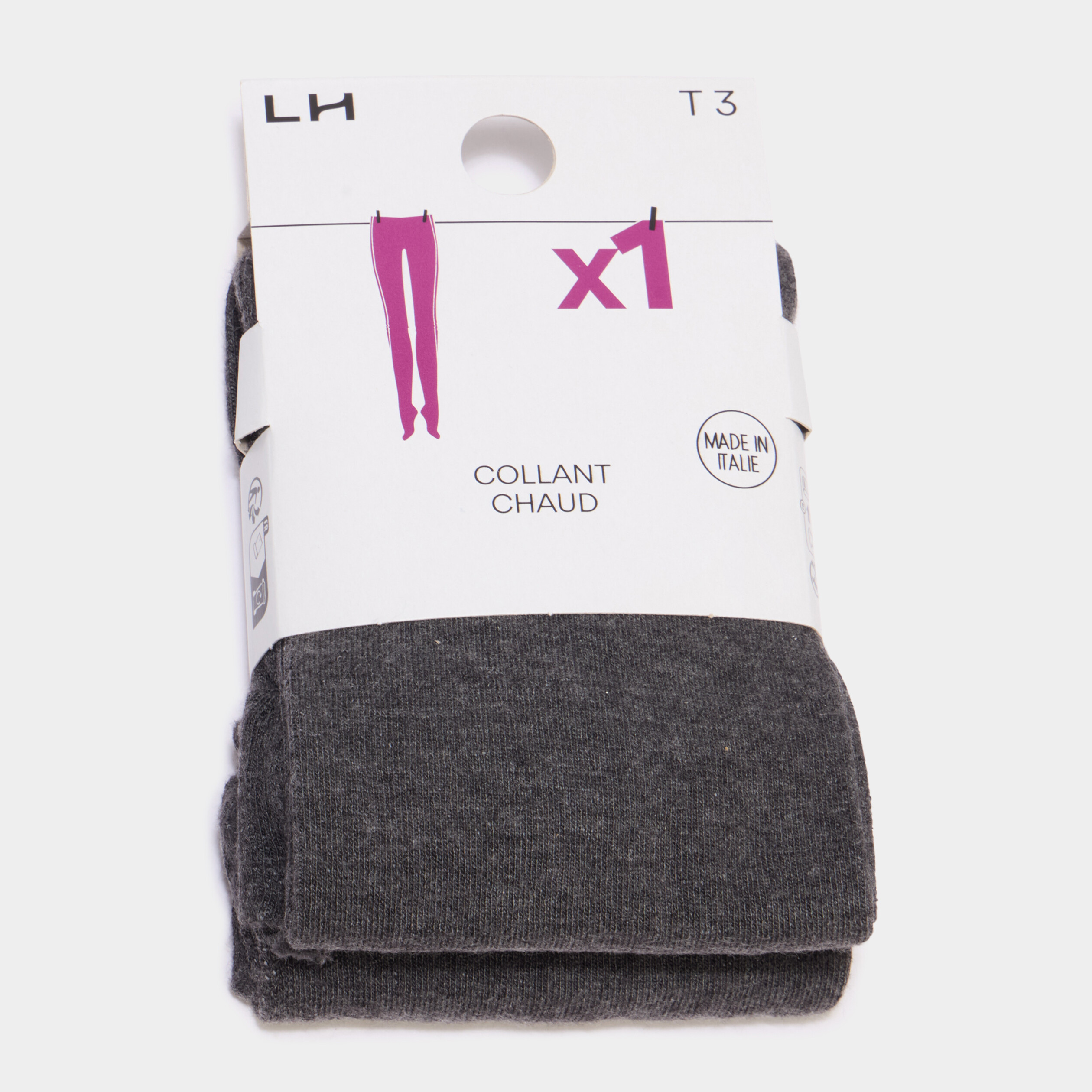 Collants opaques gris femme