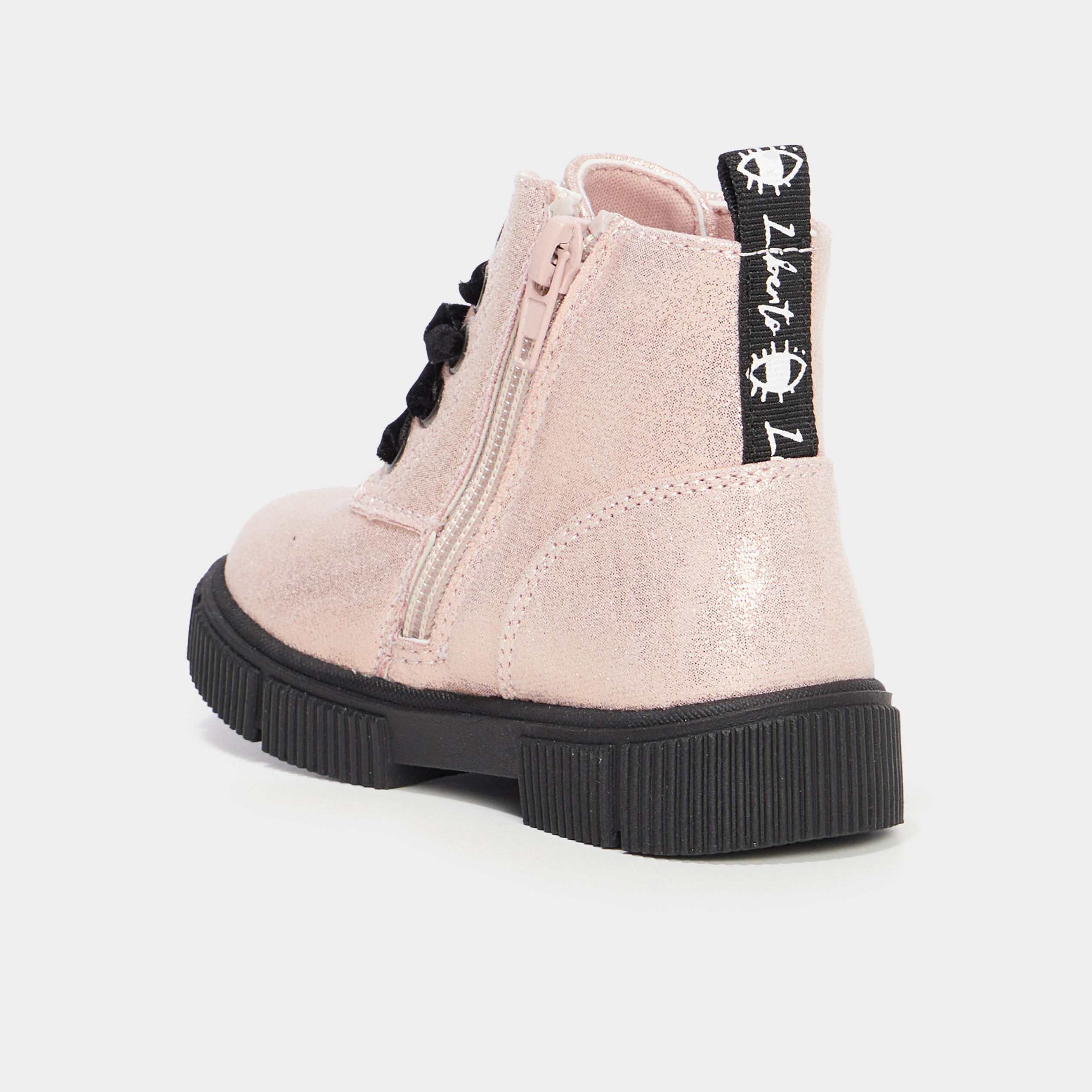 bottines a paillettes liberto rose bebef Bottines à paillettes Liberto rose bébé fille