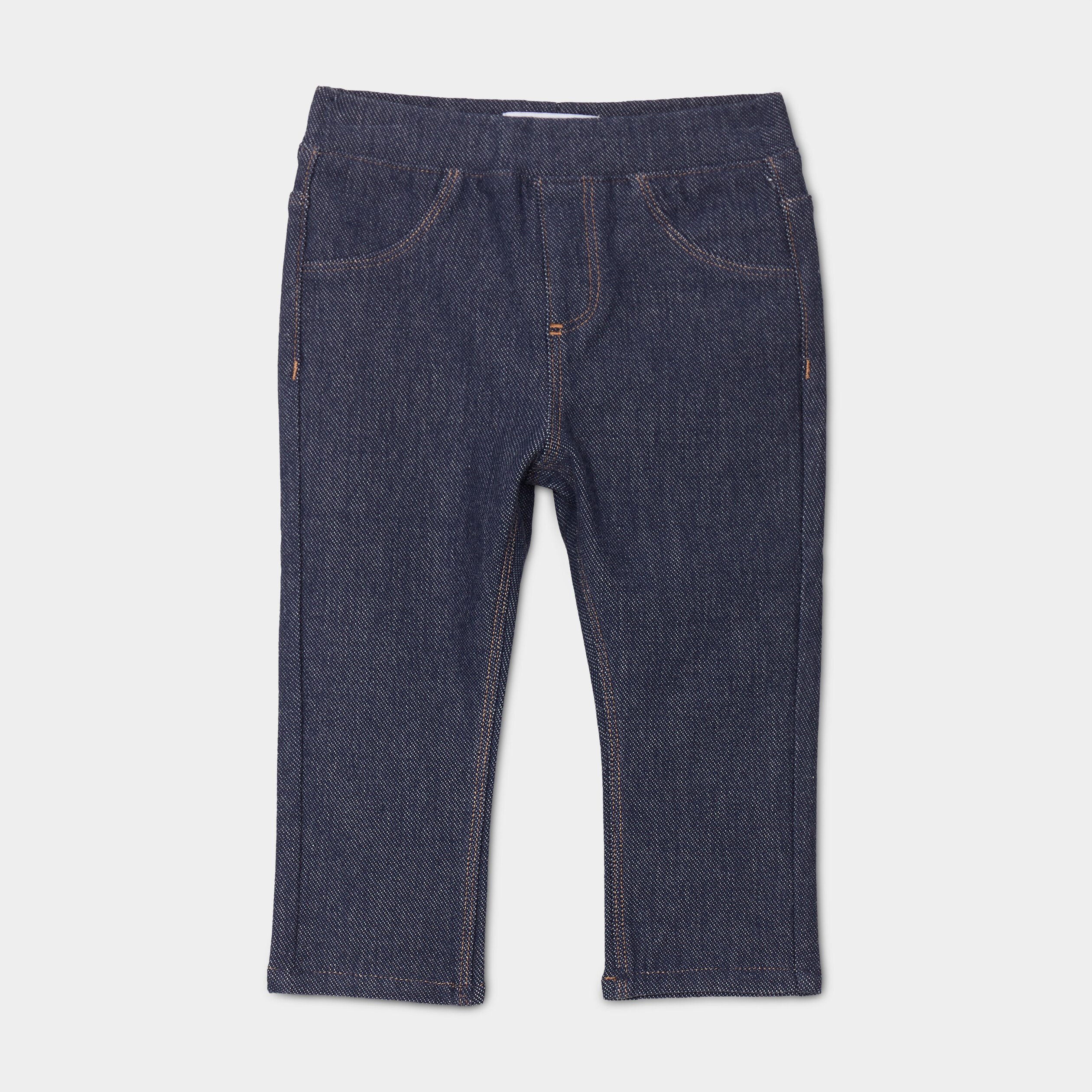 Tregging en jean taille elastiquee denim stone bebe fille La Halle