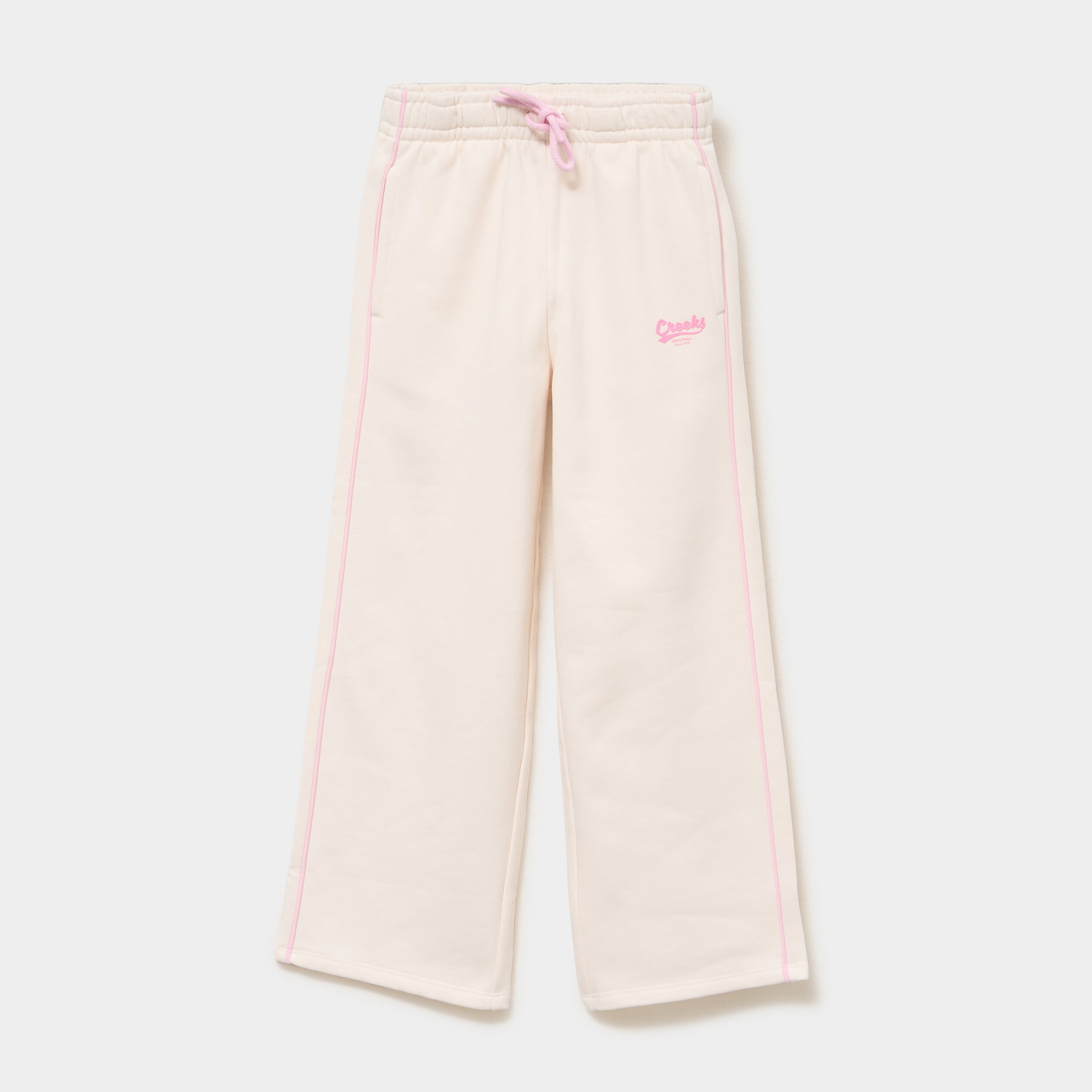 Pantalon de jogging wide leg creme fille