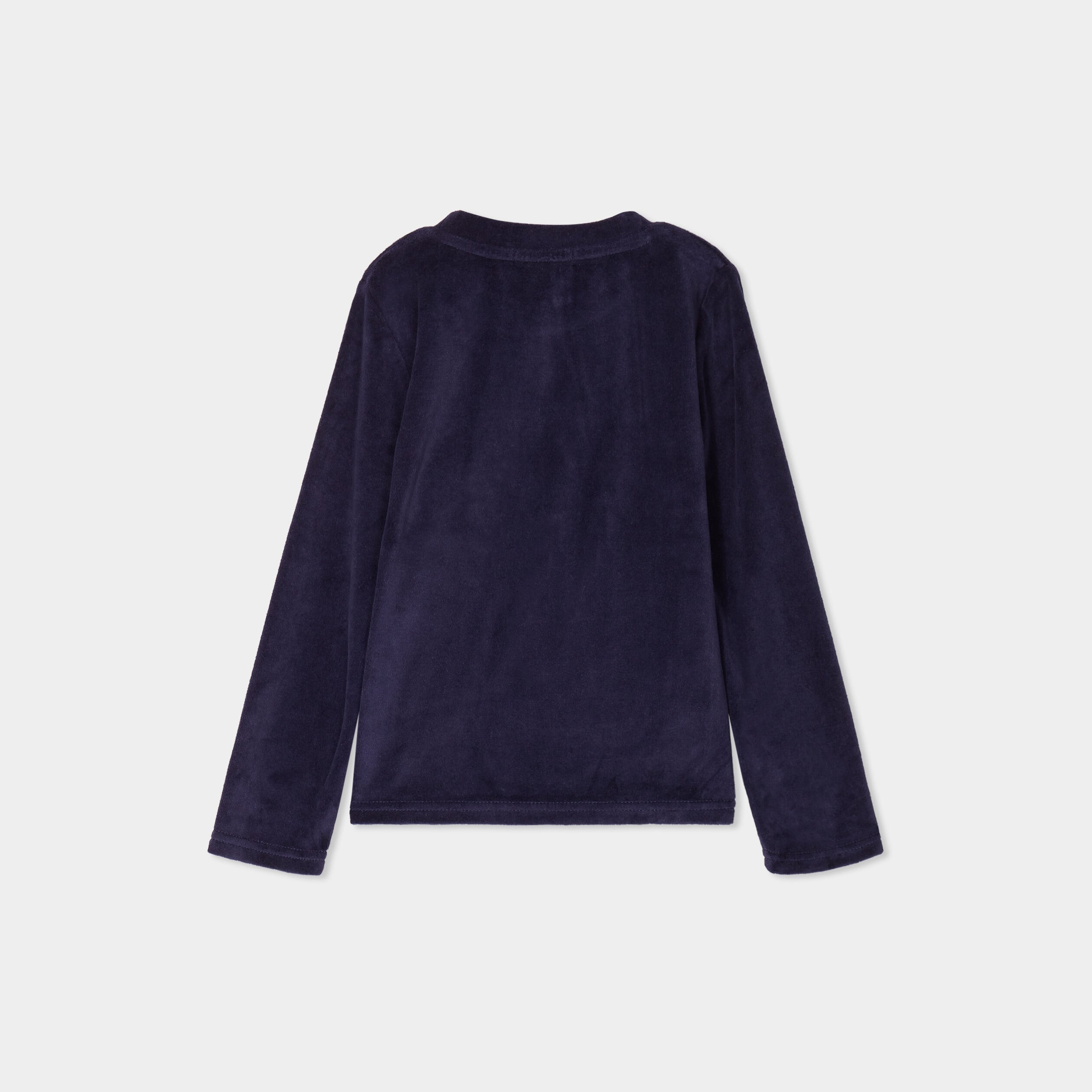 Ensemble pyjama effet polaire pantalon bleu gar&ccedil;on